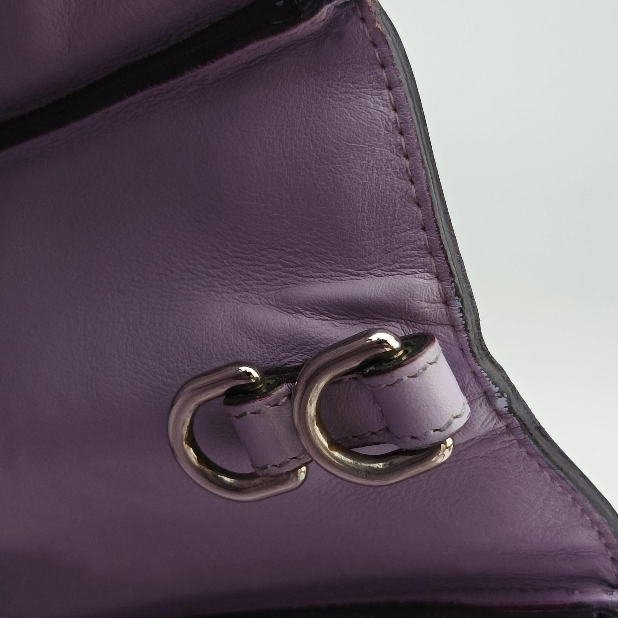 Pre-owned Christian Dior Diorissimo Blue Leather  shoulderbag | stylenewstar