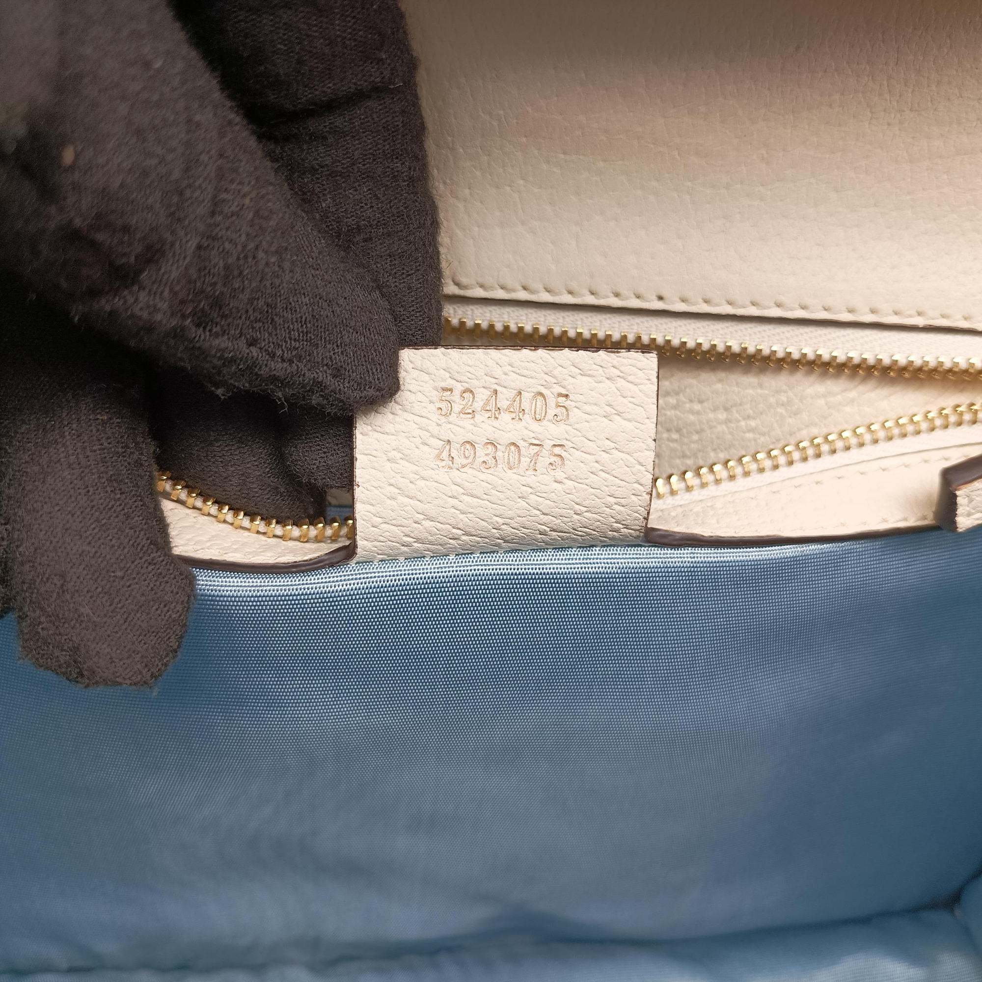 Secondhand Gucci Sylvie Ivory×Navy×Red Leather 524405 shoulderbag | stylenewstar