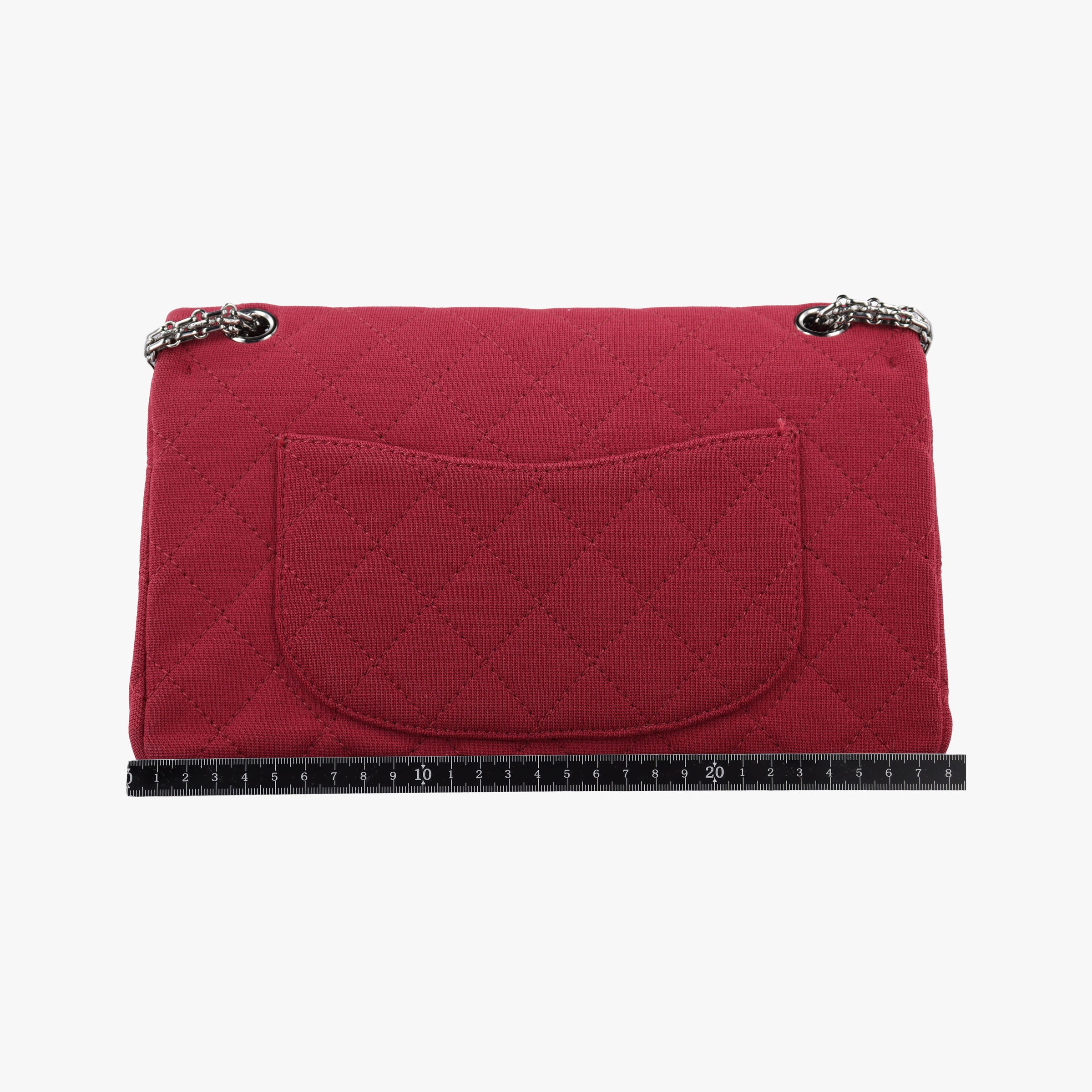 Vintage Chanel 2.55 Matelasse Red Cotton Jersey A37587 shoulderbag | stylenewstar