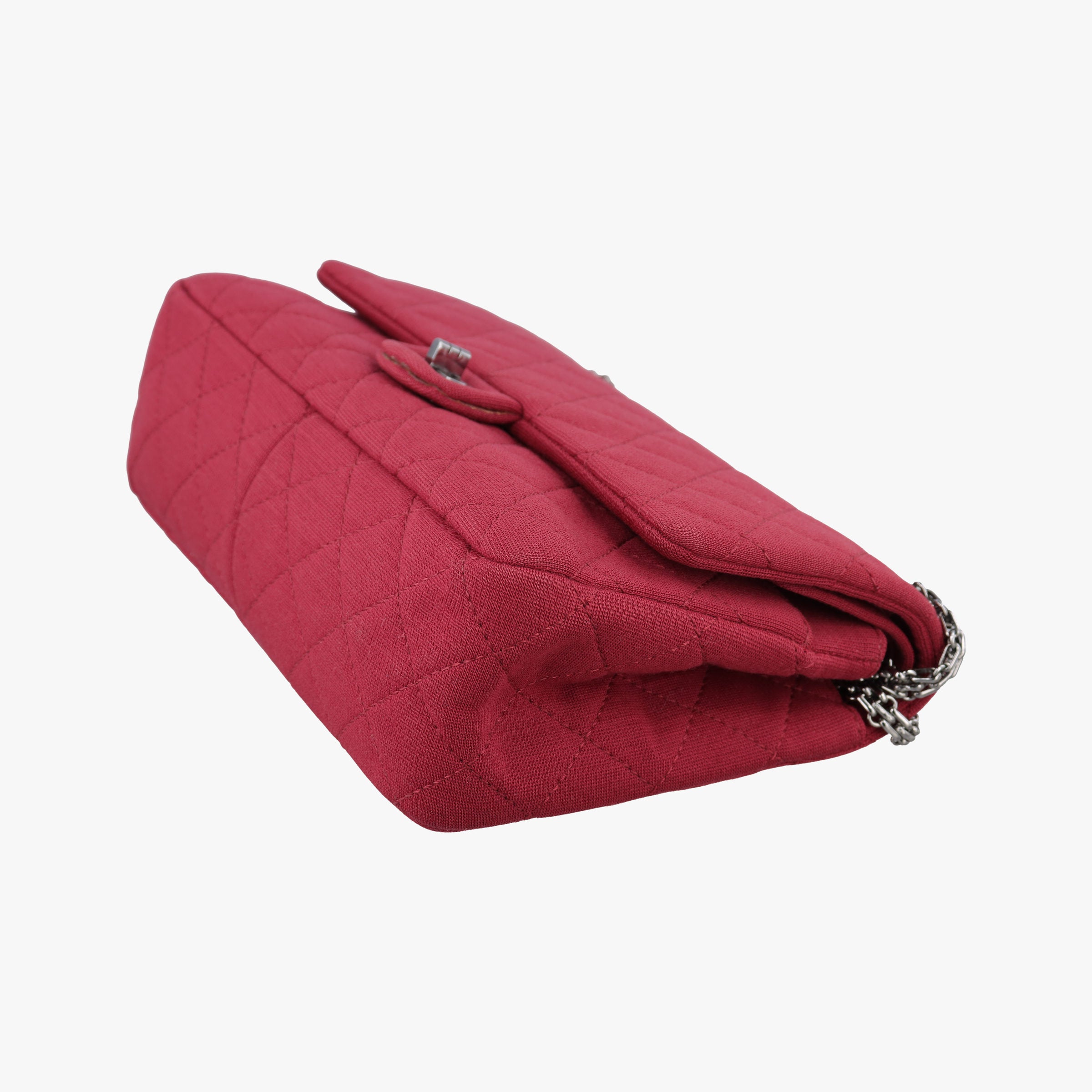 Vintage Chanel 2.55 Matelasse Red Cotton Jersey A37587 shoulderbag | stylenewstar