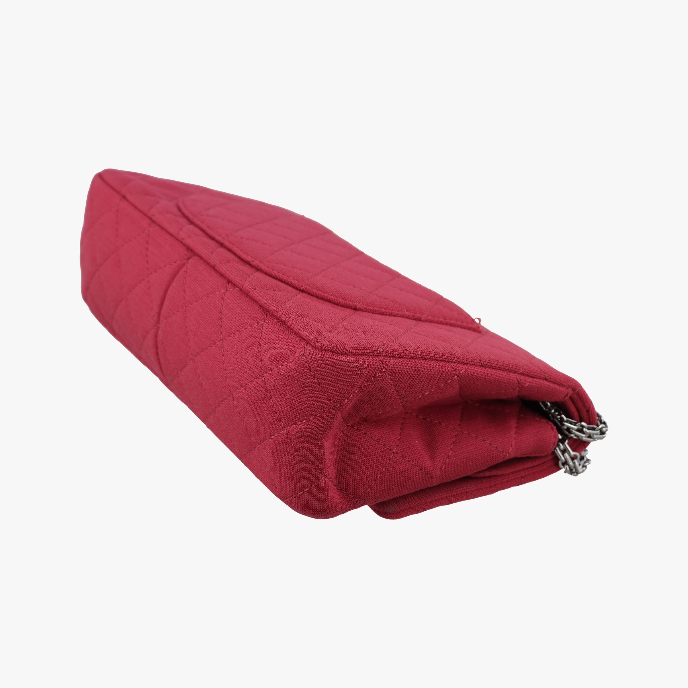 Vintage Chanel 2.55 Matelasse Red Cotton Jersey A37587 shoulderbag | stylenewstar