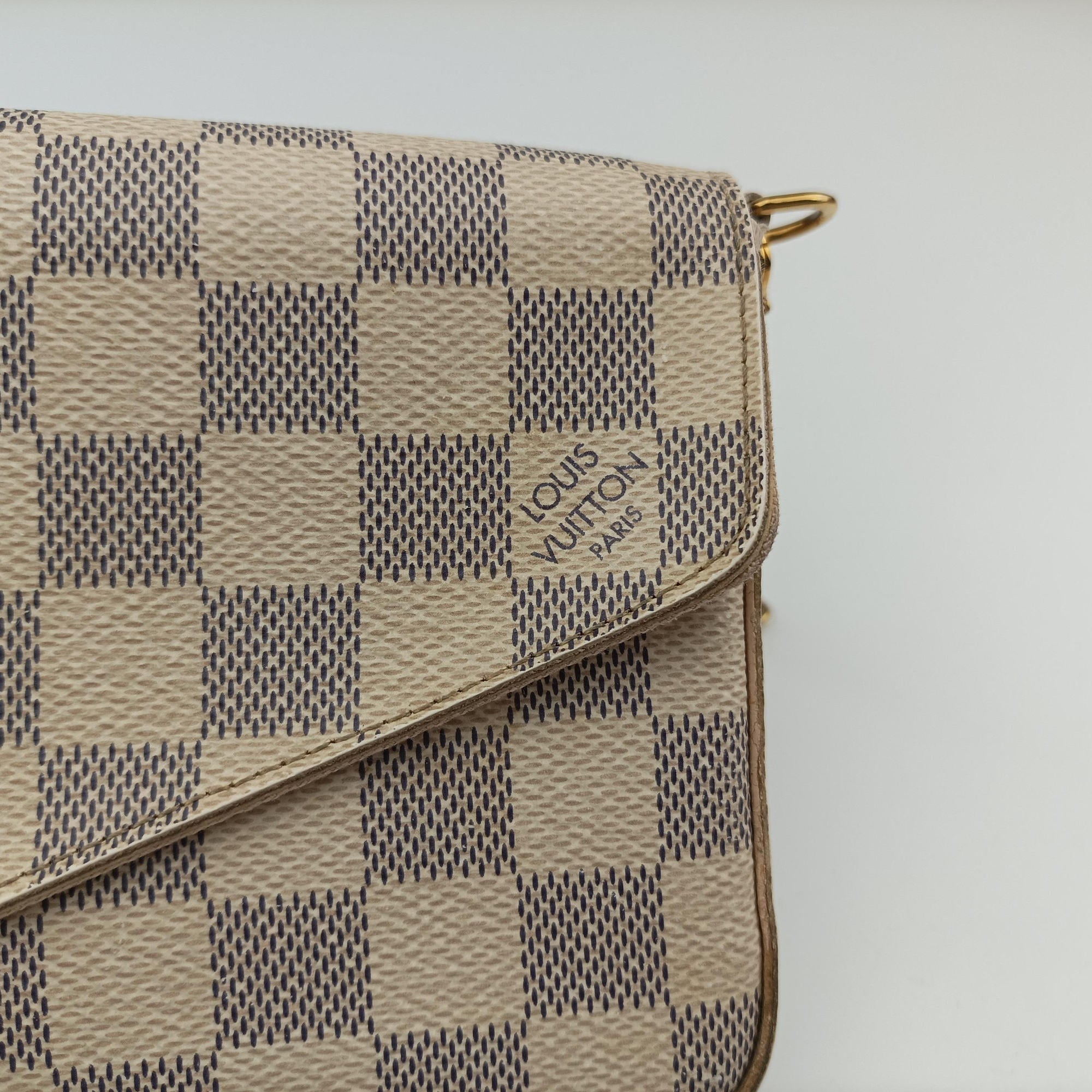 Pre-owned Louis Vuitton Pochette FeLICIE AZUR Damier Canvas N63106 shoulderbag | stylenewstar