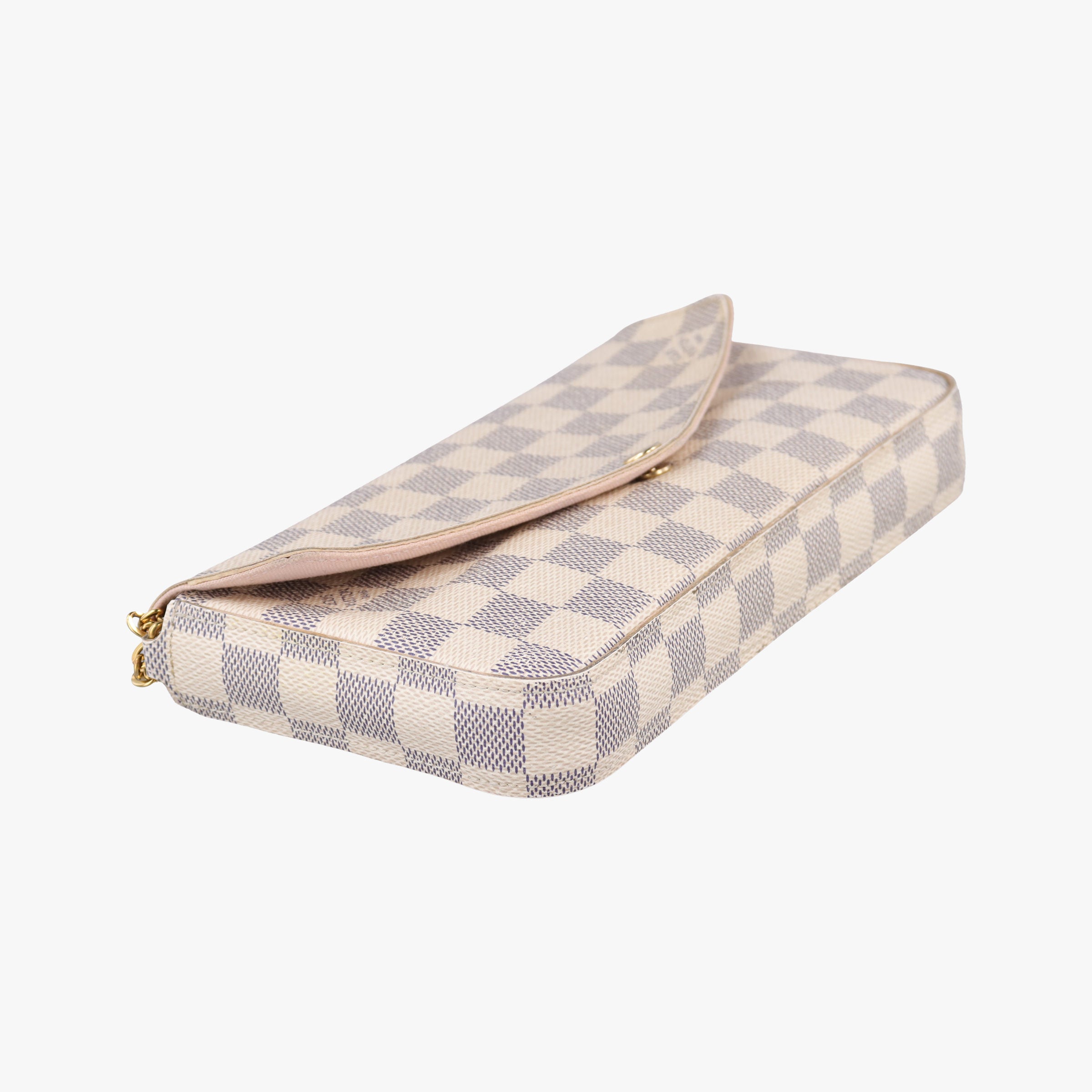 Pre-owned Louis Vuitton Pochette FeLICIE AZUR Damier Canvas N63106 shoulderbag | stylenewstar