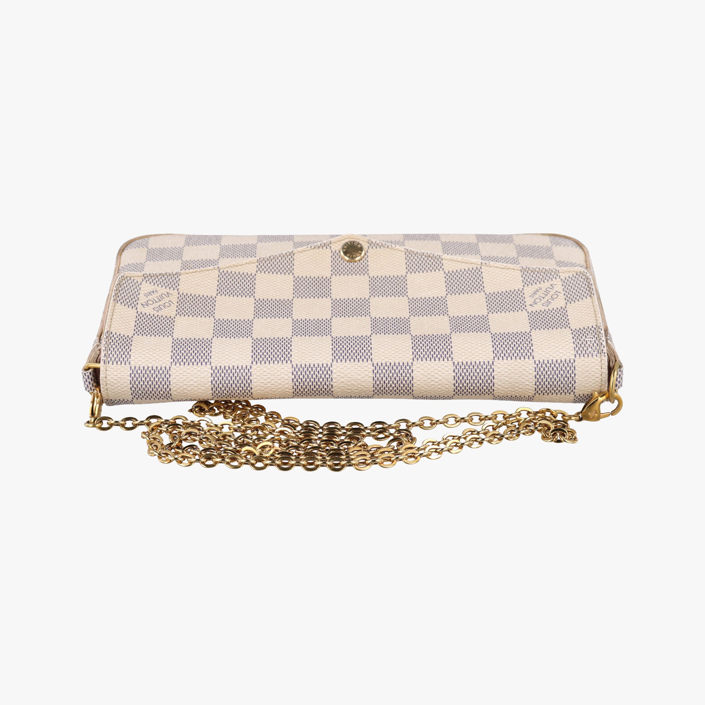Pre-owned Louis Vuitton Pochette FeLICIE AZUR Damier Canvas N63106 shoulderbag | stylenewstar