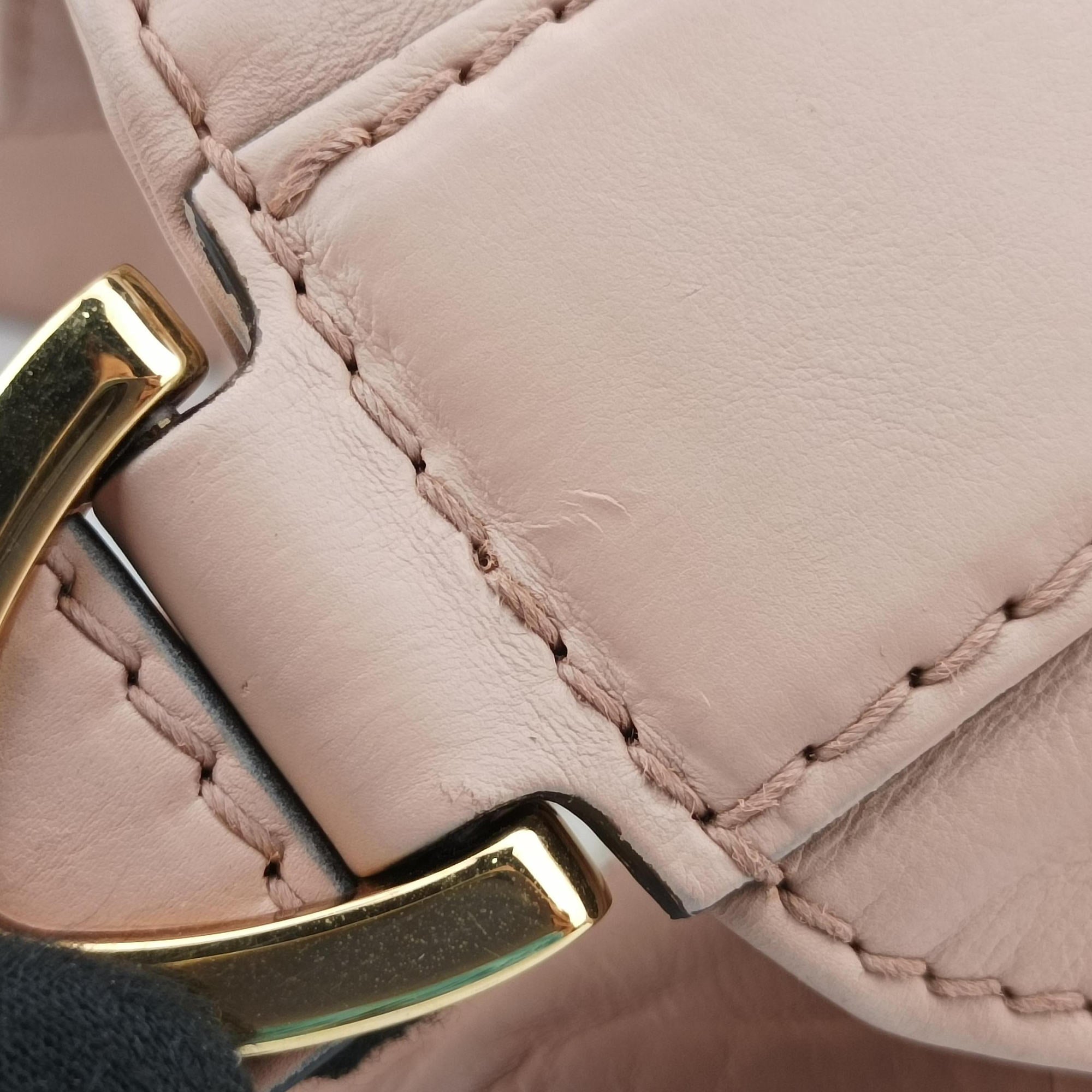 Pre-owned Gucci Soft Stirrup Pink Leather 296856 shoulderbag | stylenewstar