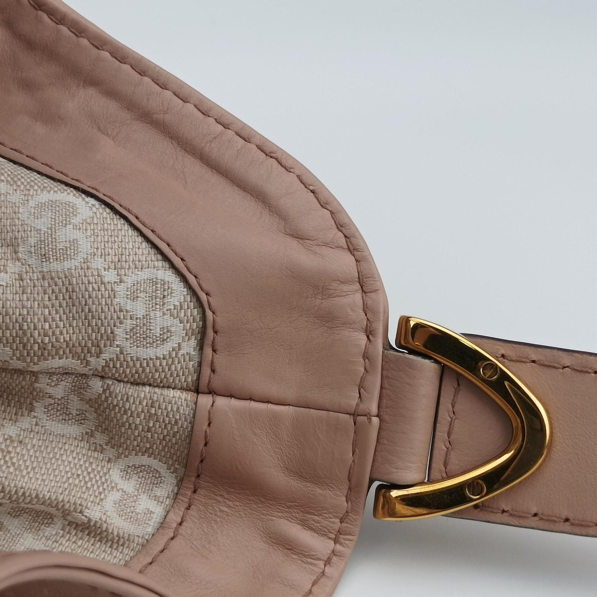 Pre-owned Gucci Soft Stirrup Pink Leather 296856 shoulderbag | stylenewstar