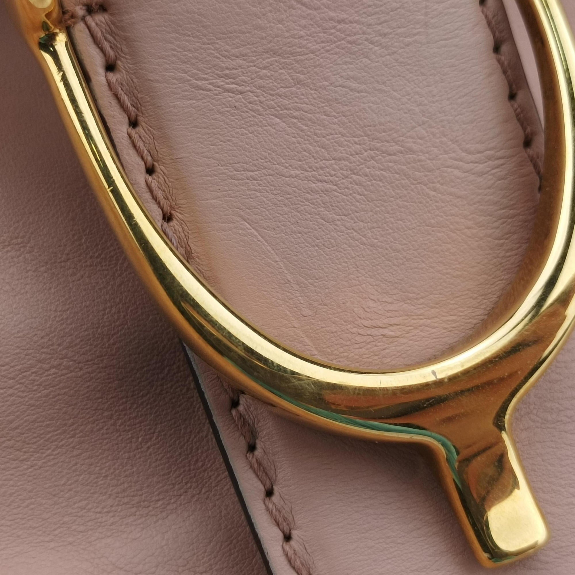 Pre-owned Gucci Soft Stirrup Pink Leather 296856 shoulderbag | stylenewstar