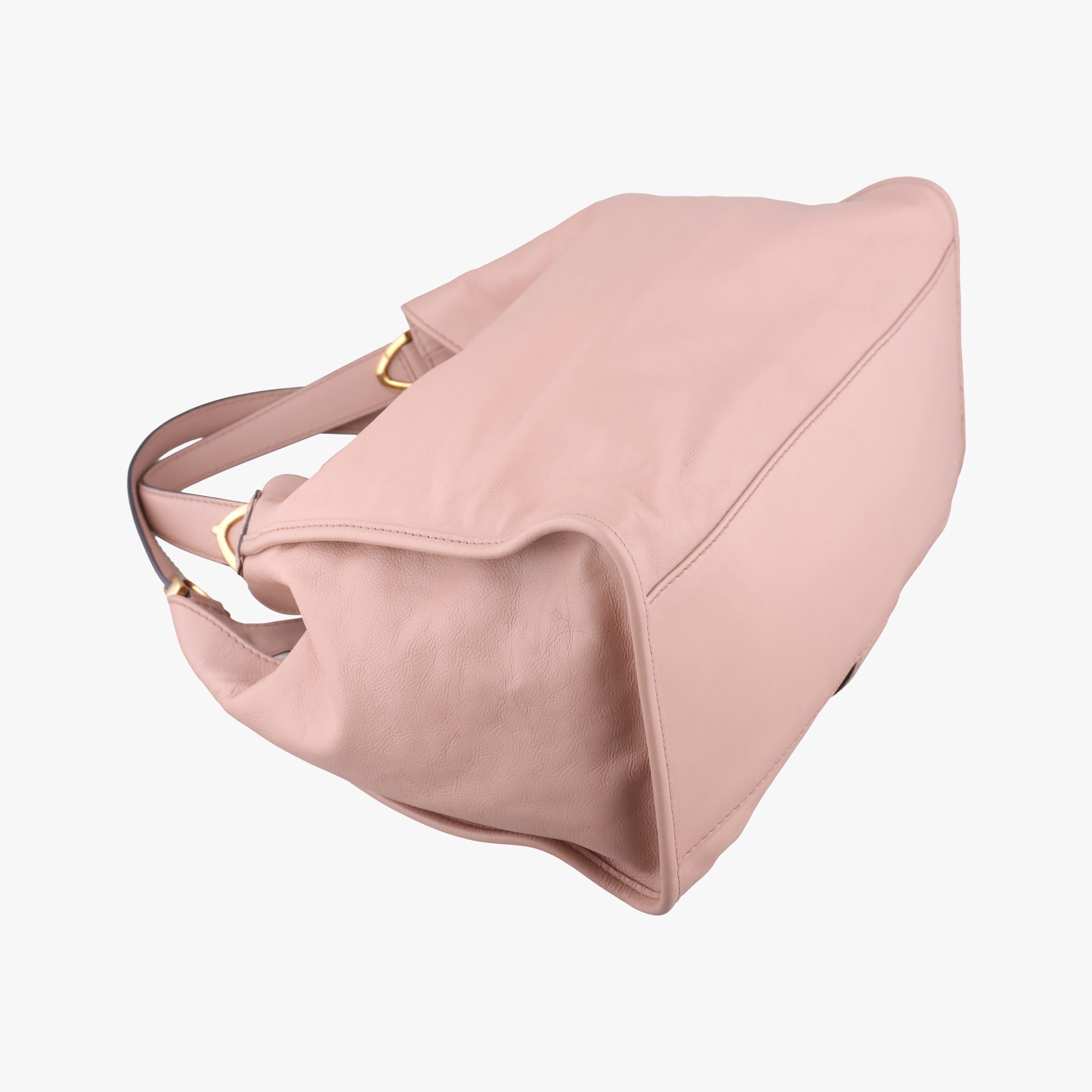 Pre-owned Gucci Soft Stirrup Pink Leather 296856 shoulderbag | stylenewstar