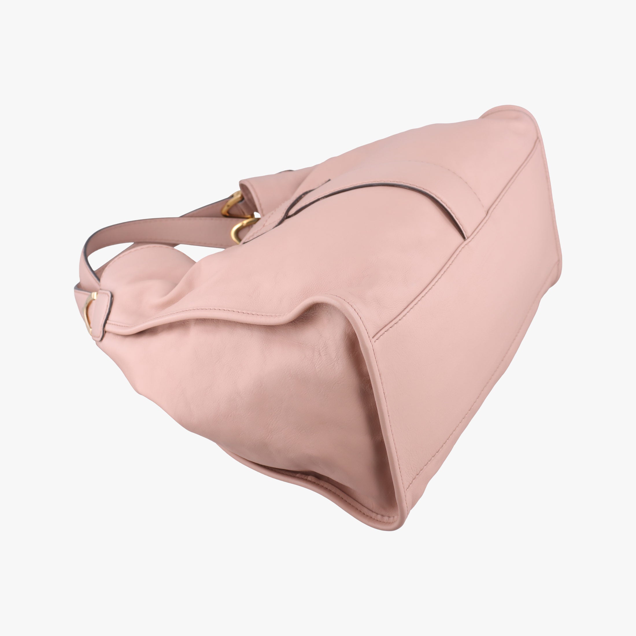 Pre-owned Gucci Soft Stirrup Pink Leather 296856 shoulderbag | stylenewstar
