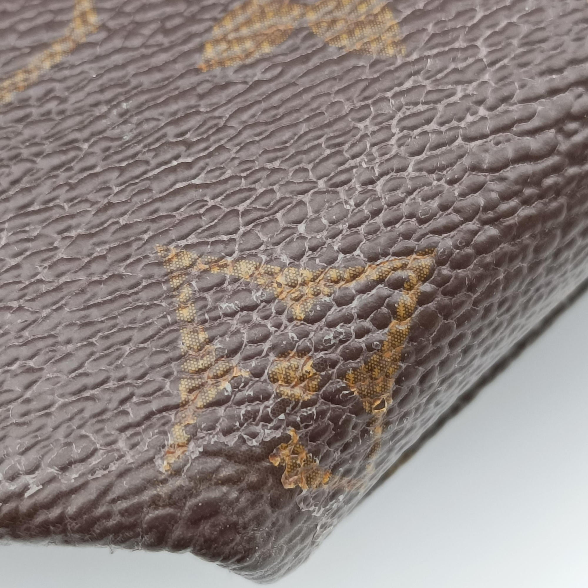 Pre-owned Louis Vuitton Tuileries Bezas Brown×KHAKI Monogram Canvas×calf leather M43159 shoulderbag | stylenewstar
