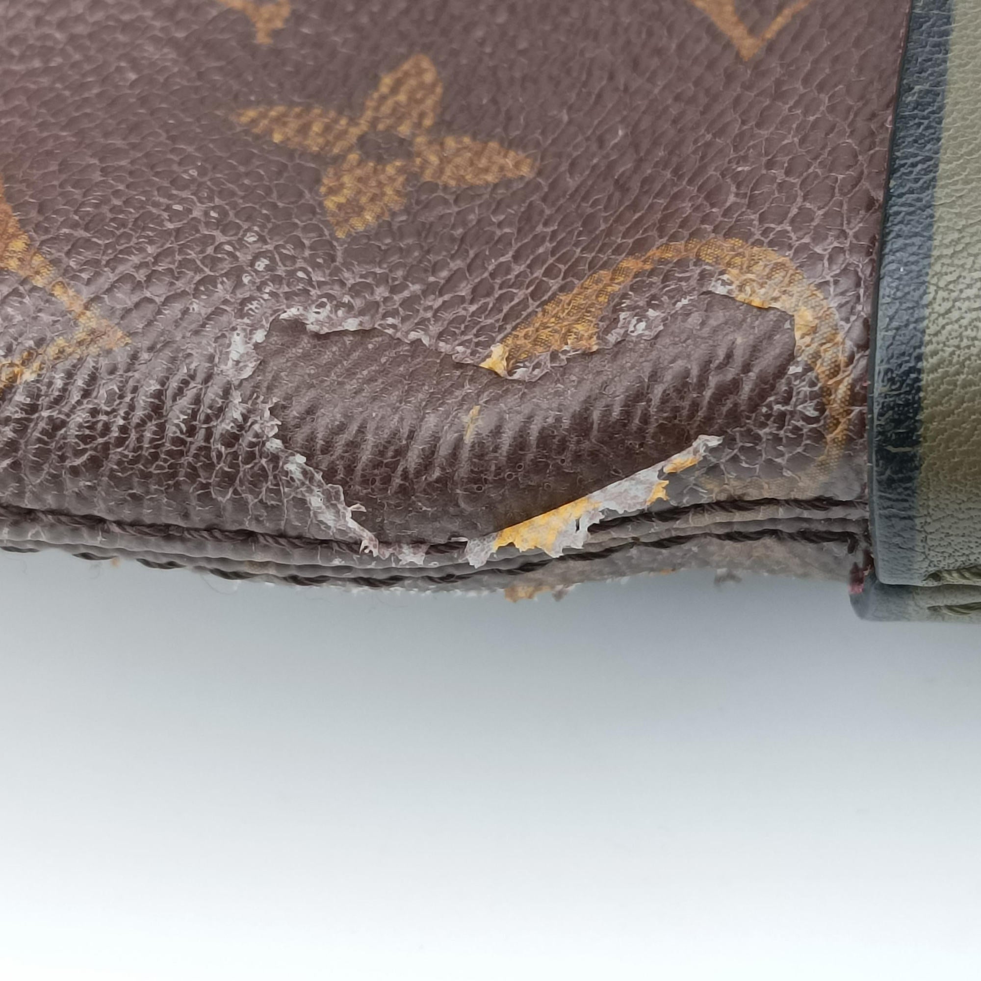 Pre-owned Louis Vuitton Tuileries Bezas Brown×KHAKI Monogram Canvas×calf leather M43159 shoulderbag | stylenewstar