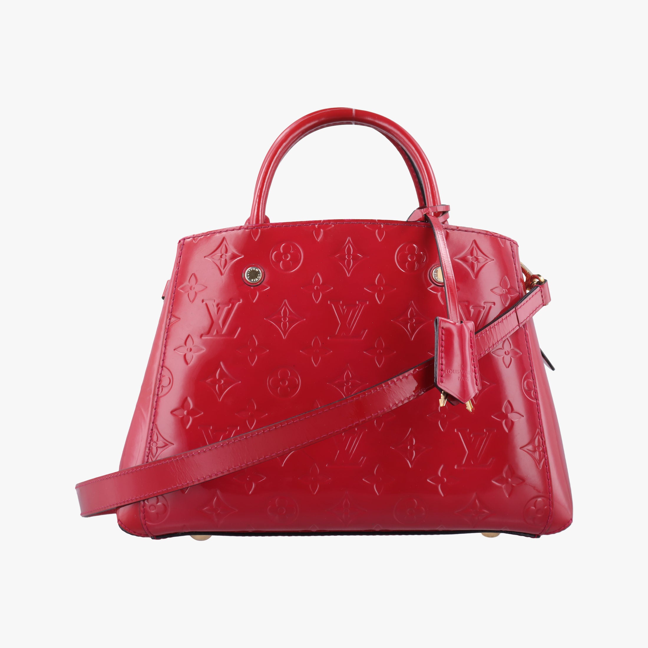Pre-owned Louis Vuitton MONTAIGNE BB CERISE Vernis M50170 shoulderbag | stylenewstar
