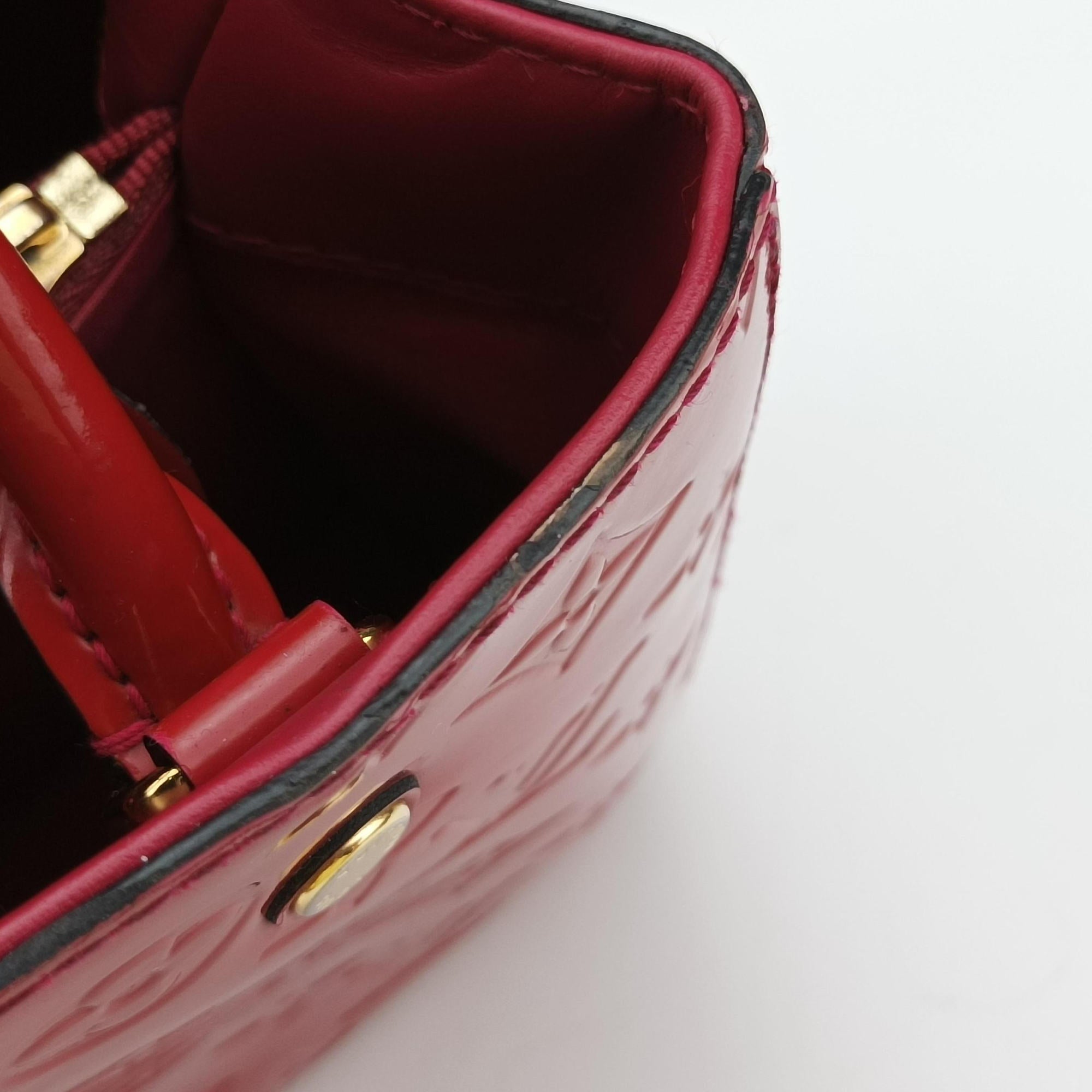 Pre-owned Louis Vuitton MONTAIGNE BB CERISE Vernis M50170 shoulderbag | stylenewstar