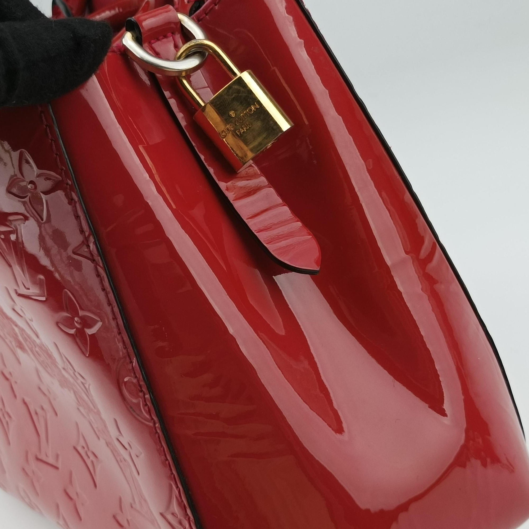 Pre-owned Louis Vuitton MONTAIGNE BB CERISE Vernis M50170 shoulderbag | stylenewstar