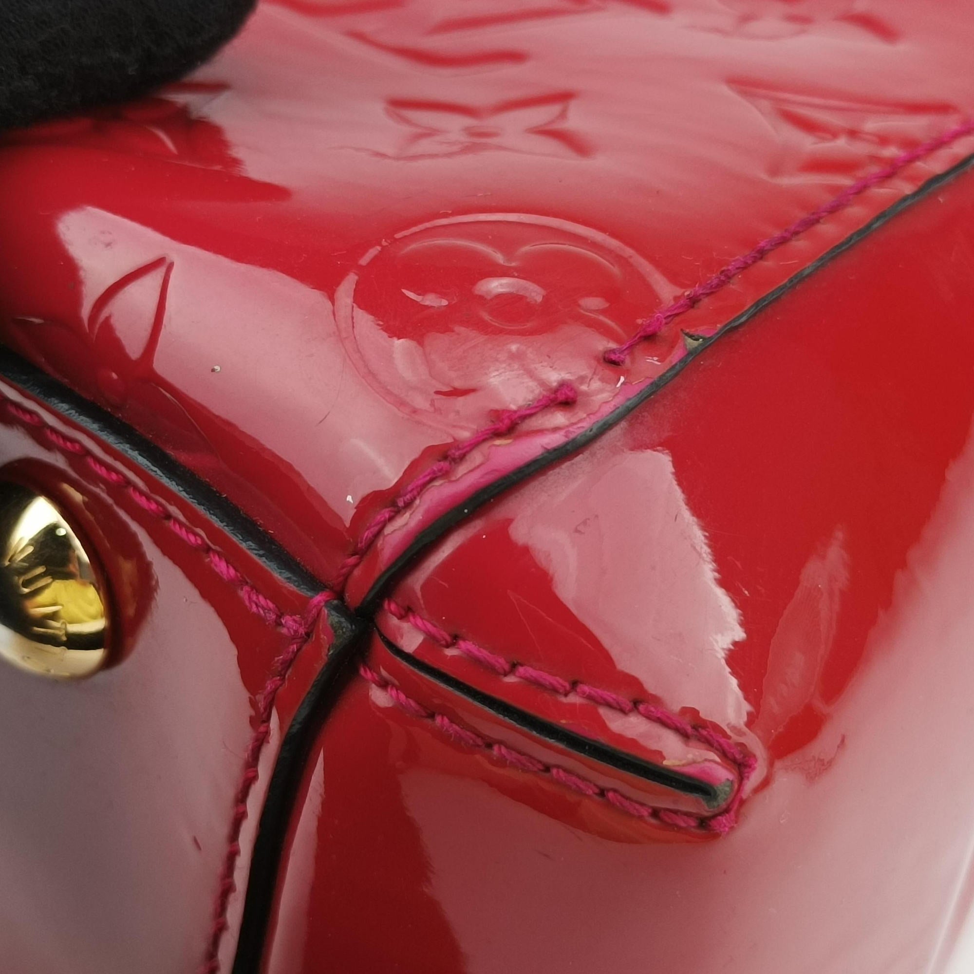 Pre-owned Louis Vuitton MONTAIGNE BB CERISE Vernis M50170 shoulderbag | stylenewstar