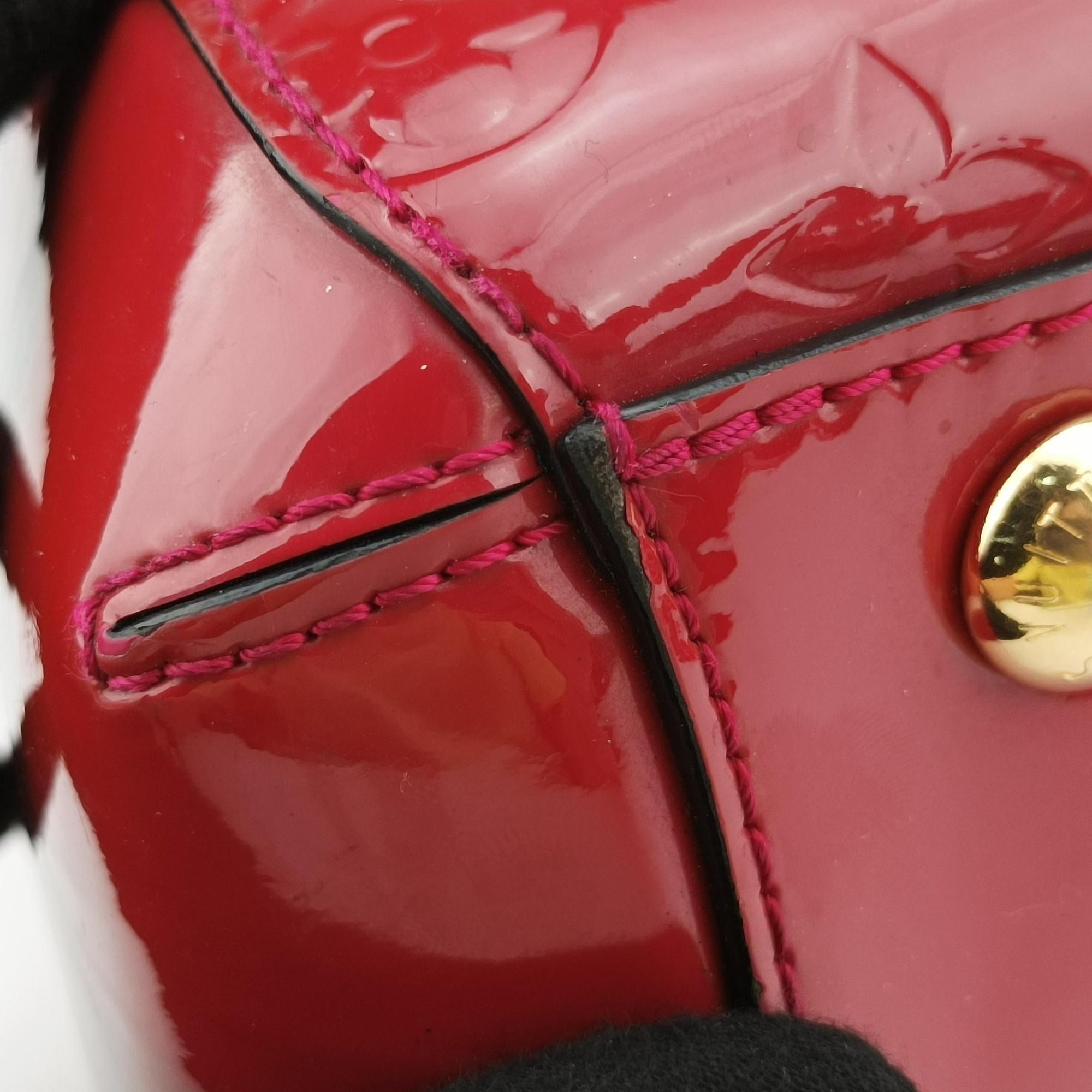 Pre-owned Louis Vuitton MONTAIGNE BB CERISE Vernis M50170 shoulderbag | stylenewstar