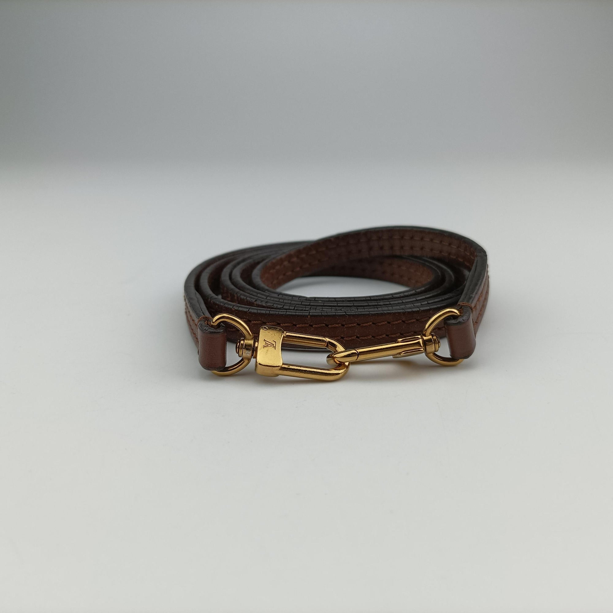 Pre-owned Louis Vuitton PALLAS Clutch brown×Marine Monogram Canvas×calf leather M41639 shoulderbag | stylenewstar