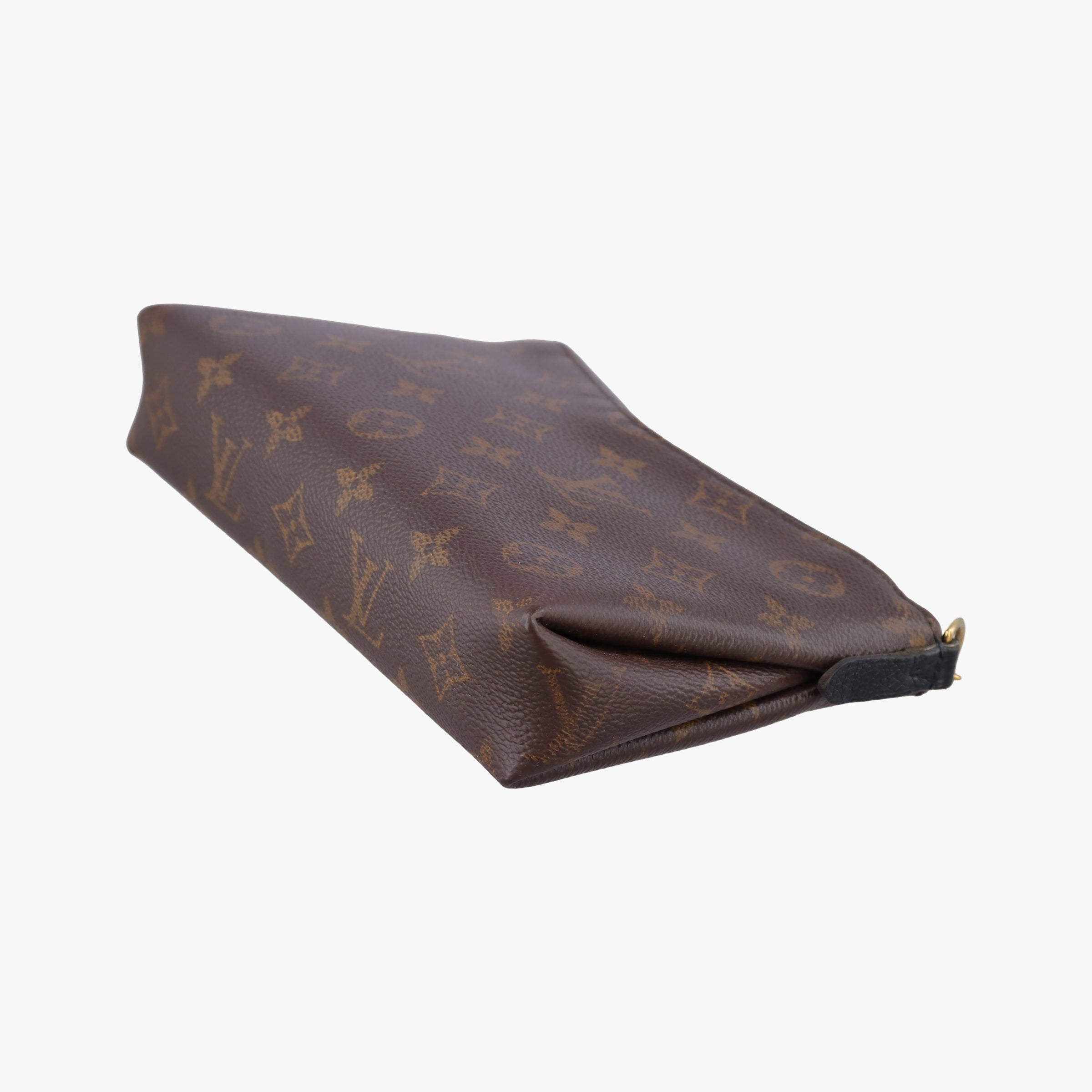Pre-owned Louis Vuitton PALLAS Clutch brown×Marine Monogram Canvas×calf leather M41639 shoulderbag | stylenewstar