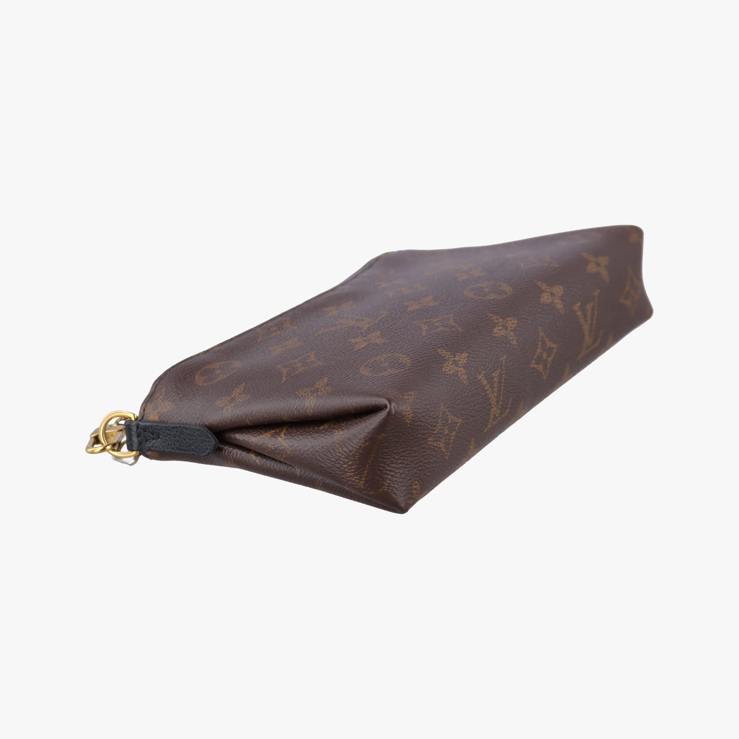 Pre-owned Louis Vuitton PALLAS Clutch brown×Marine Monogram Canvas×calf leather M41639 shoulderbag | stylenewstar