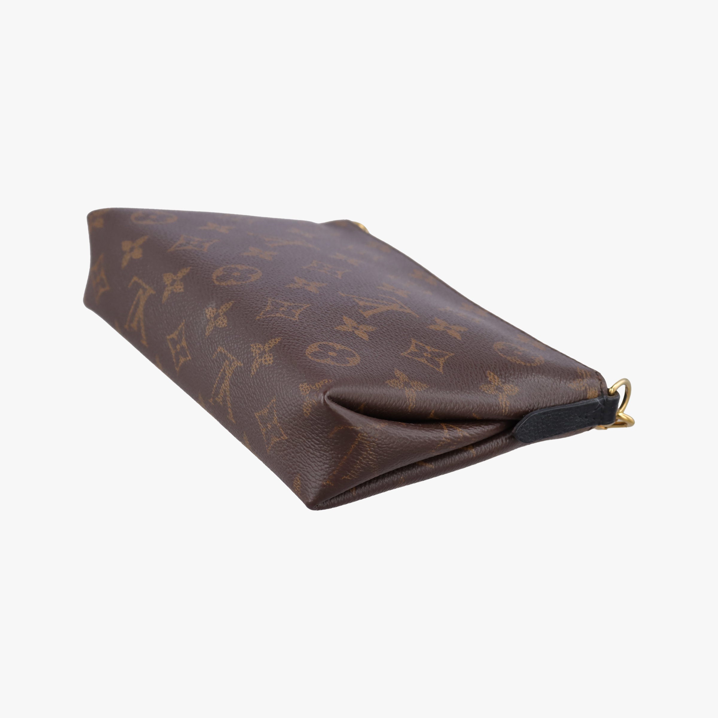 Pre-owned Louis Vuitton PALLAS Clutch brown×Marine Monogram Canvas×calf leather M41639 shoulderbag | stylenewstar
