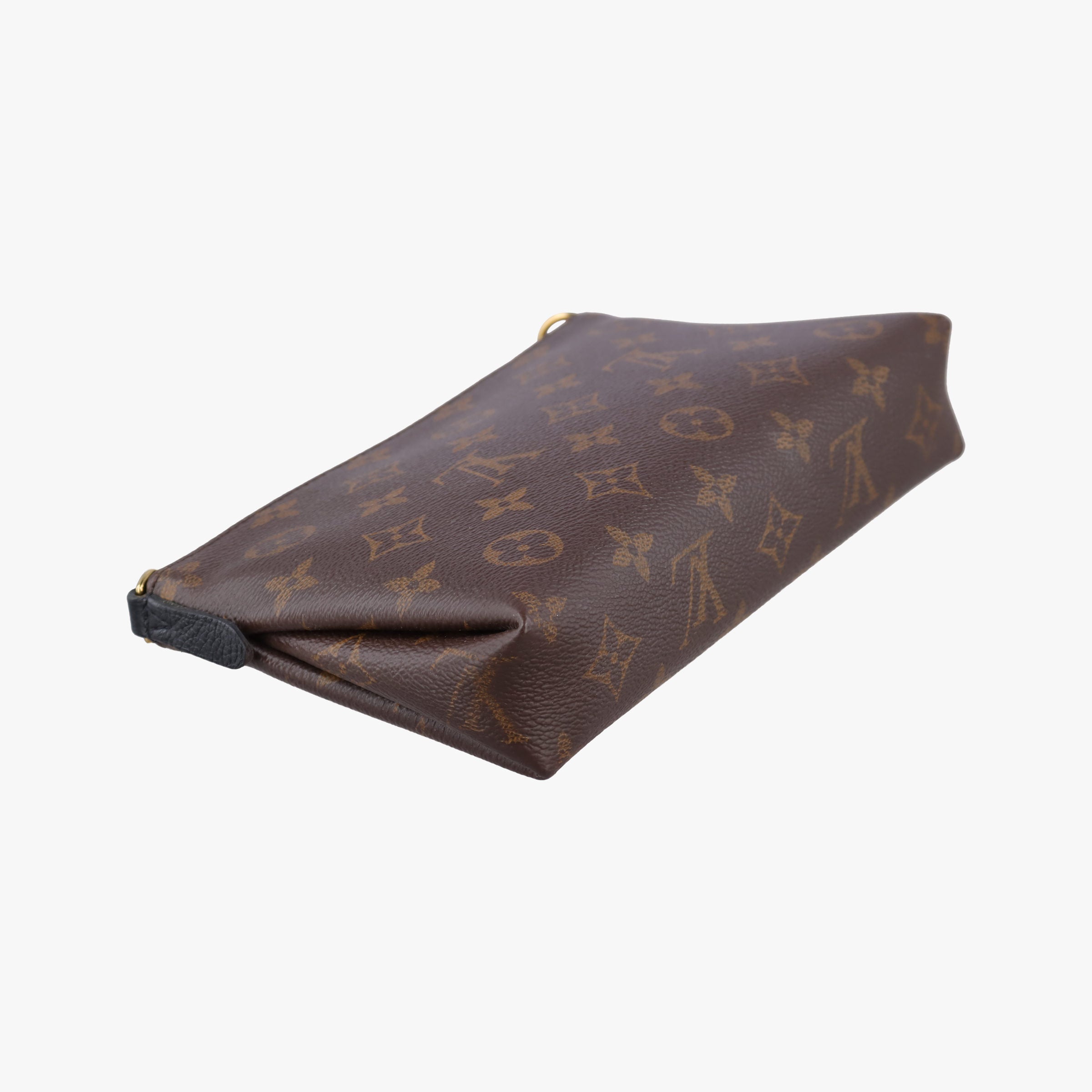Pre-owned Louis Vuitton PALLAS Clutch brown×Marine Monogram Canvas×calf leather M41639 shoulderbag | stylenewstar