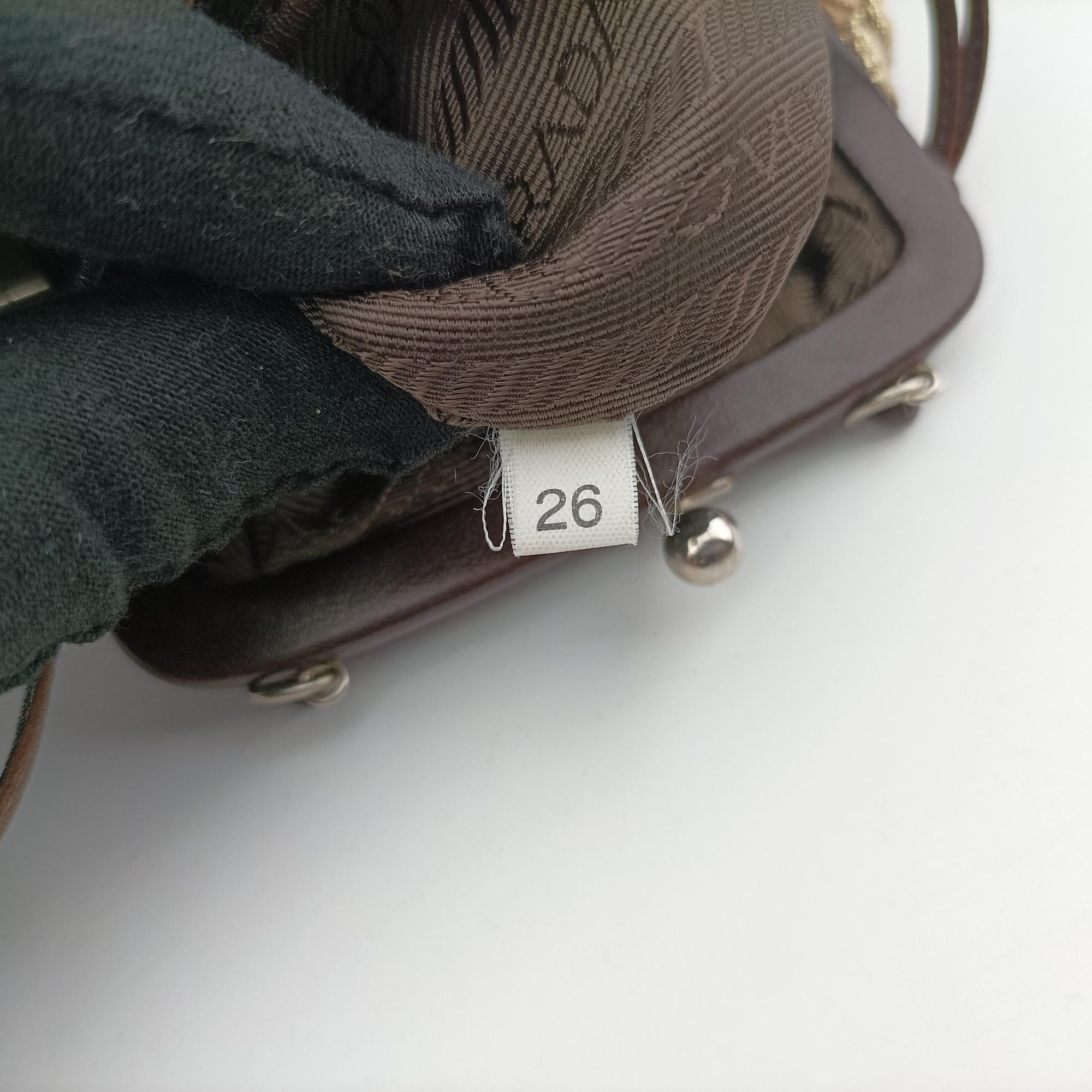 Secondhand Prada Kisslock BeigexBrown fabric BT0323 shoulderbag | stylenewstar