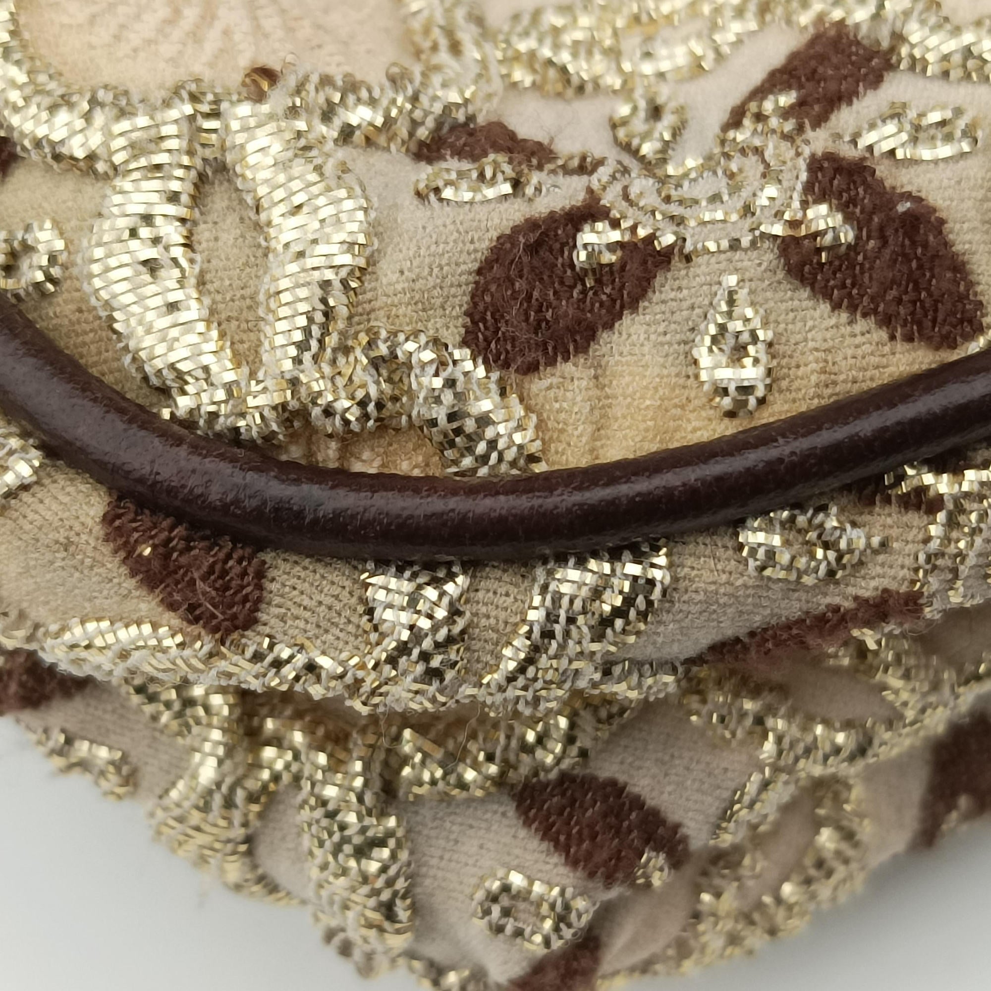 Secondhand Prada Kisslock BeigexBrown fabric BT0323 shoulderbag | stylenewstar