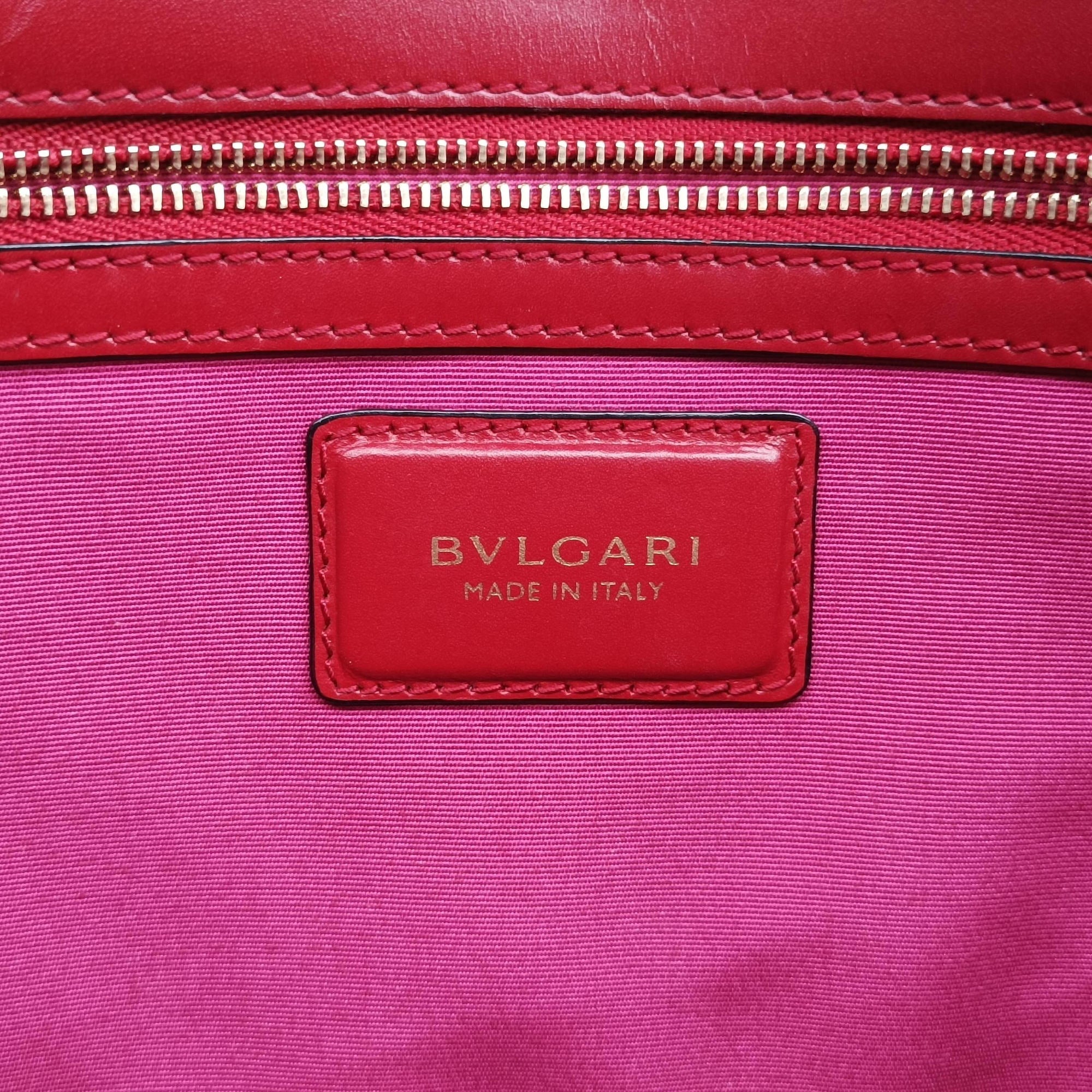 Pre-owned Bvlgari Serpenti Forever Red leather  shoulderbag | stylenewstar