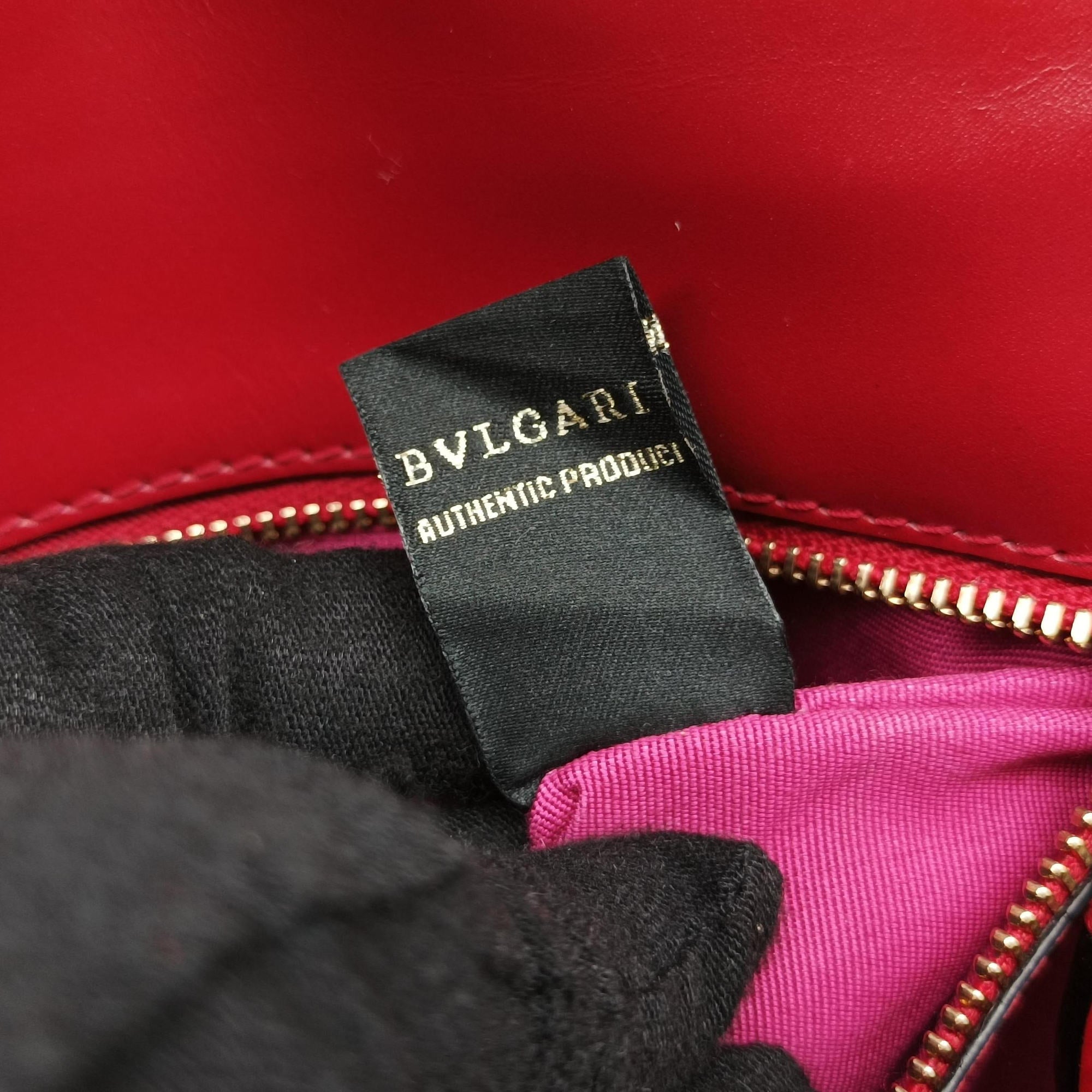 Pre-owned Bvlgari Serpenti Forever Red leather  shoulderbag | stylenewstar