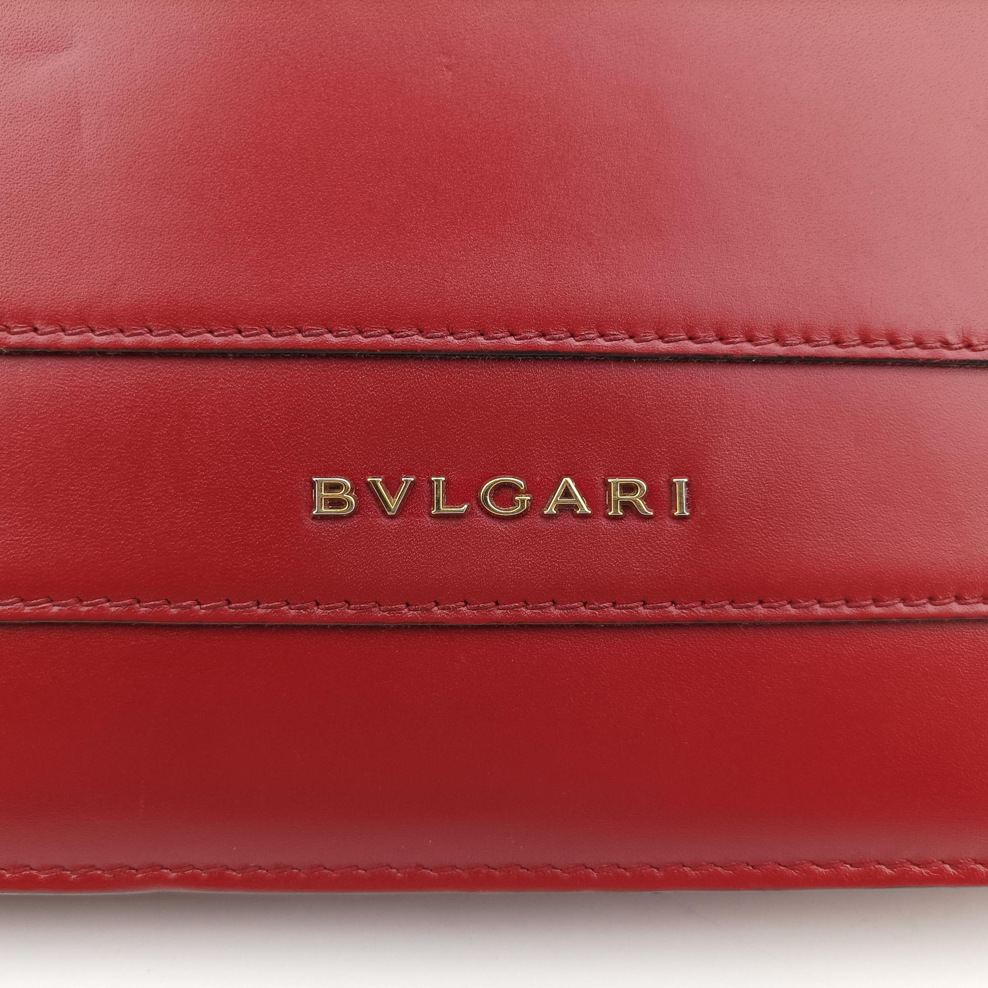 Pre-owned Bvlgari Serpenti Forever Red leather  shoulderbag | stylenewstar