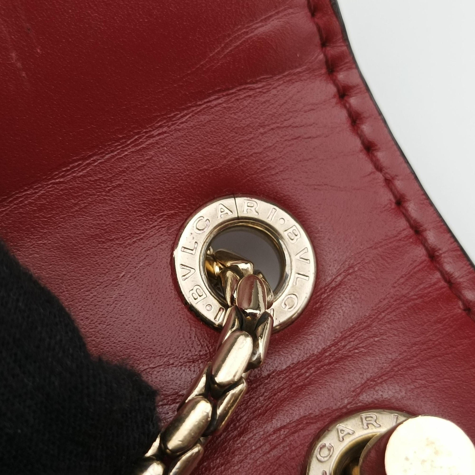 Pre-owned Bvlgari Serpenti Forever Red leather  shoulderbag | stylenewstar