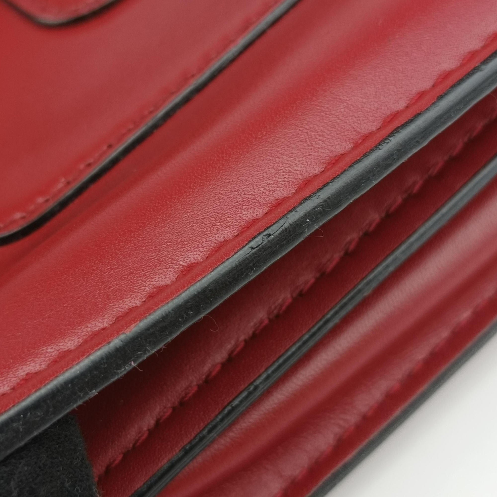 Pre-owned Bvlgari Serpenti Forever Red leather  shoulderbag | stylenewstar