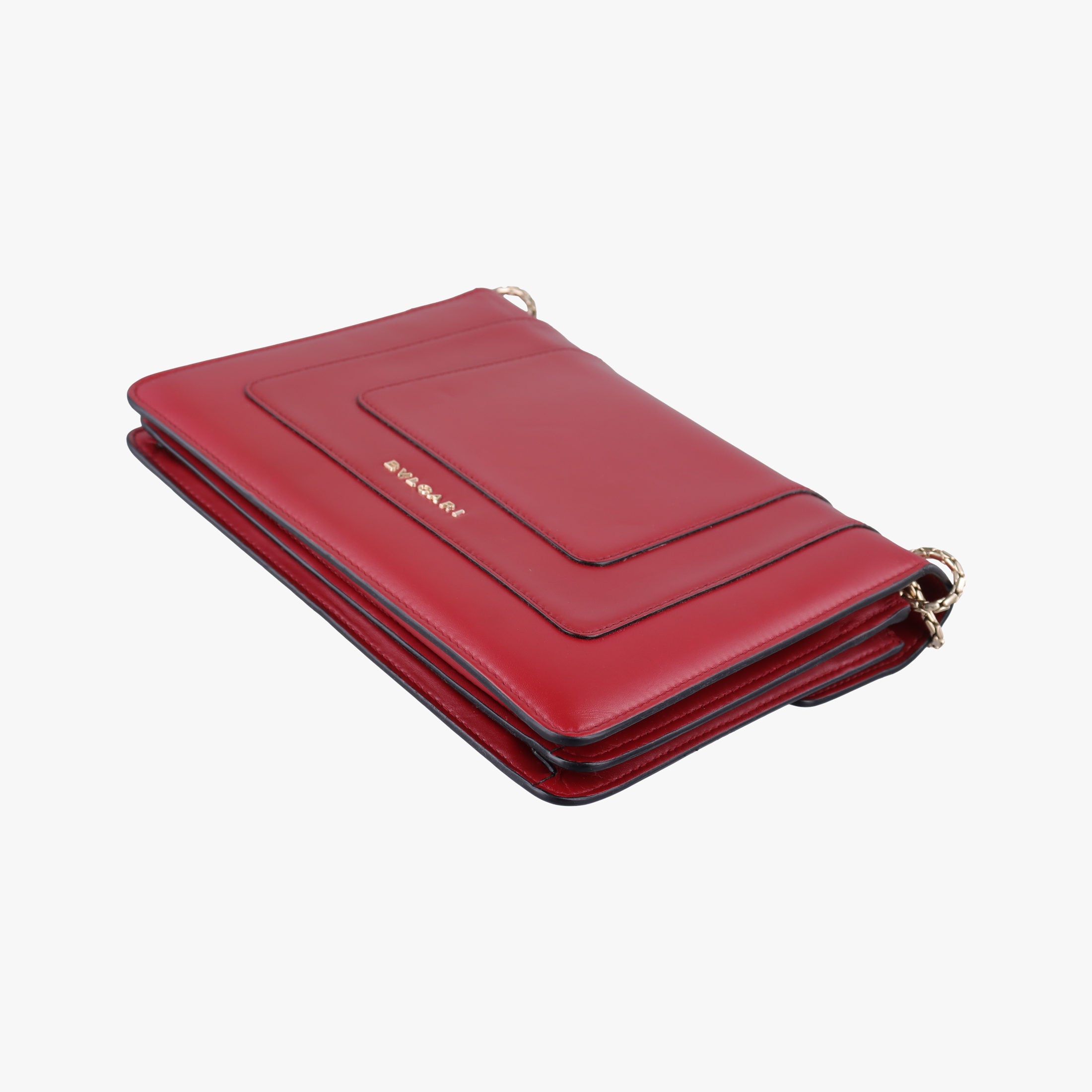 Pre-owned Bvlgari Serpenti Forever Red leather  shoulderbag | stylenewstar
