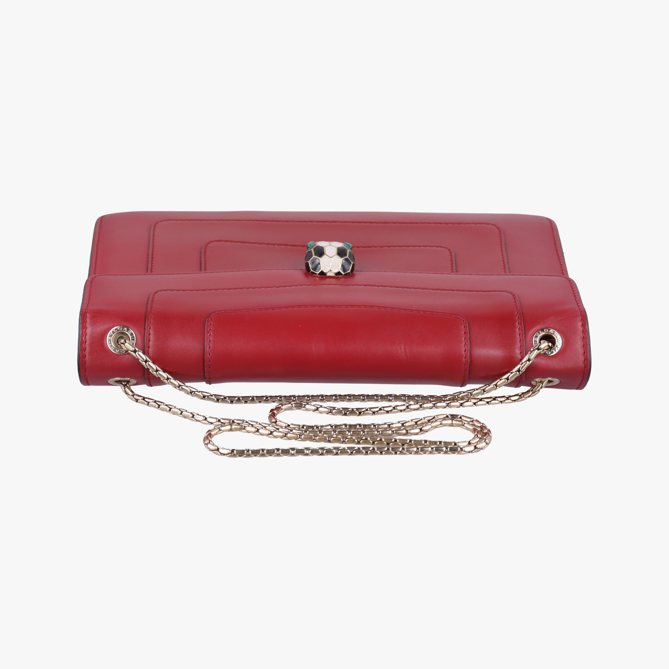 Pre-owned Bvlgari Serpenti Forever Red leather  shoulderbag | stylenewstar