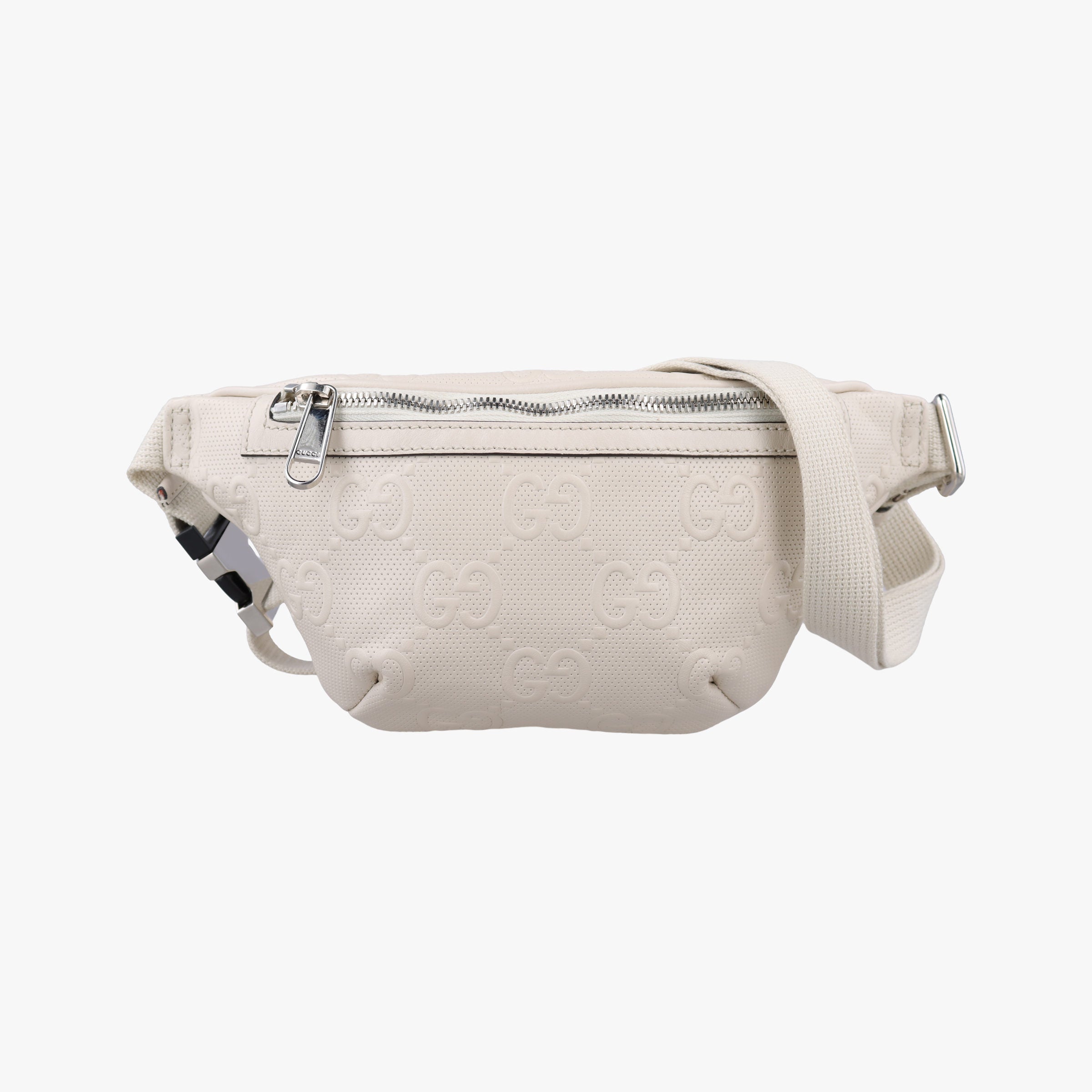 Vintage Gucci GG emboss White Leather 658582 bum bag/waist bag | stylenewstar