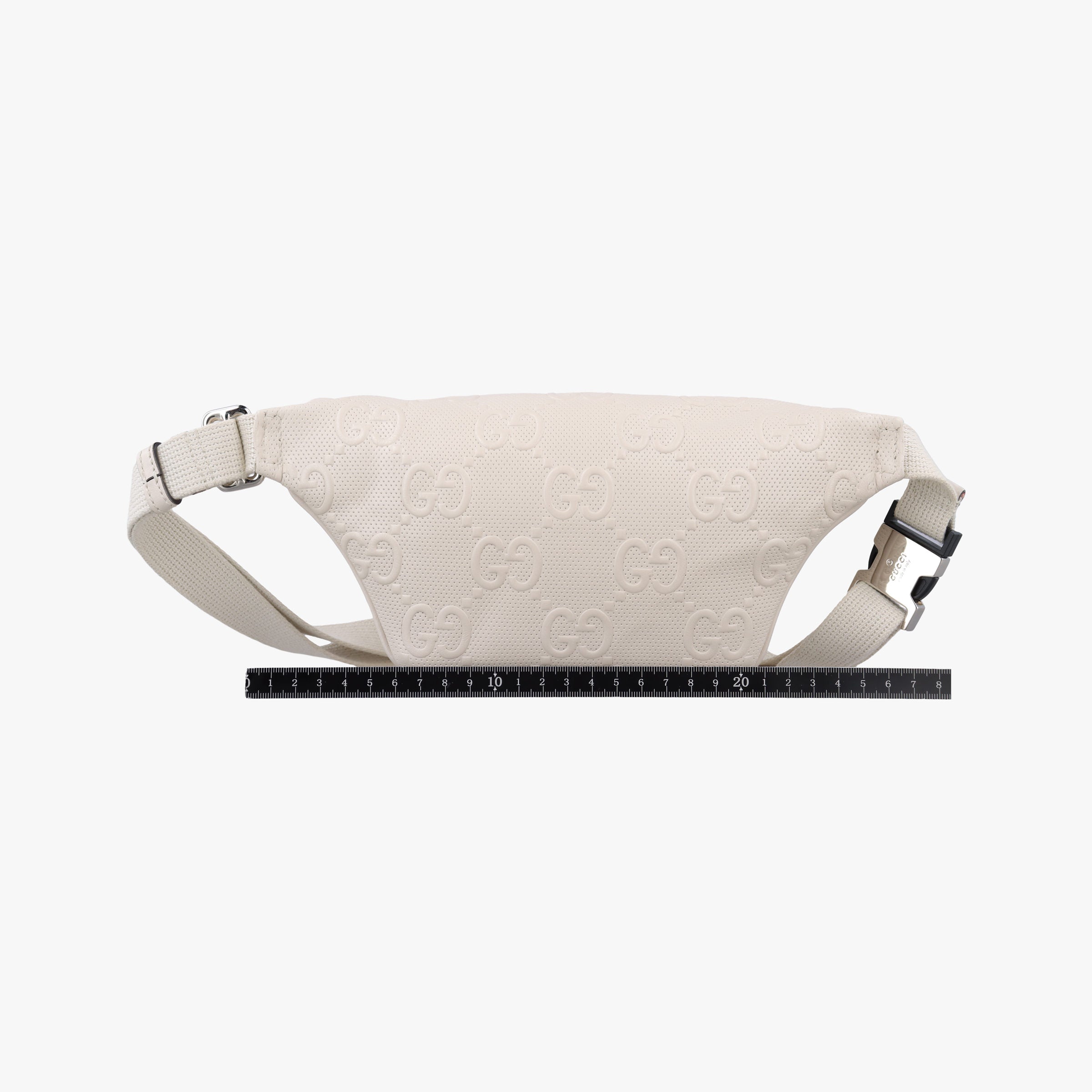 Vintage Gucci GG emboss White Leather 658582 bum bag/waist bag | stylenewstar