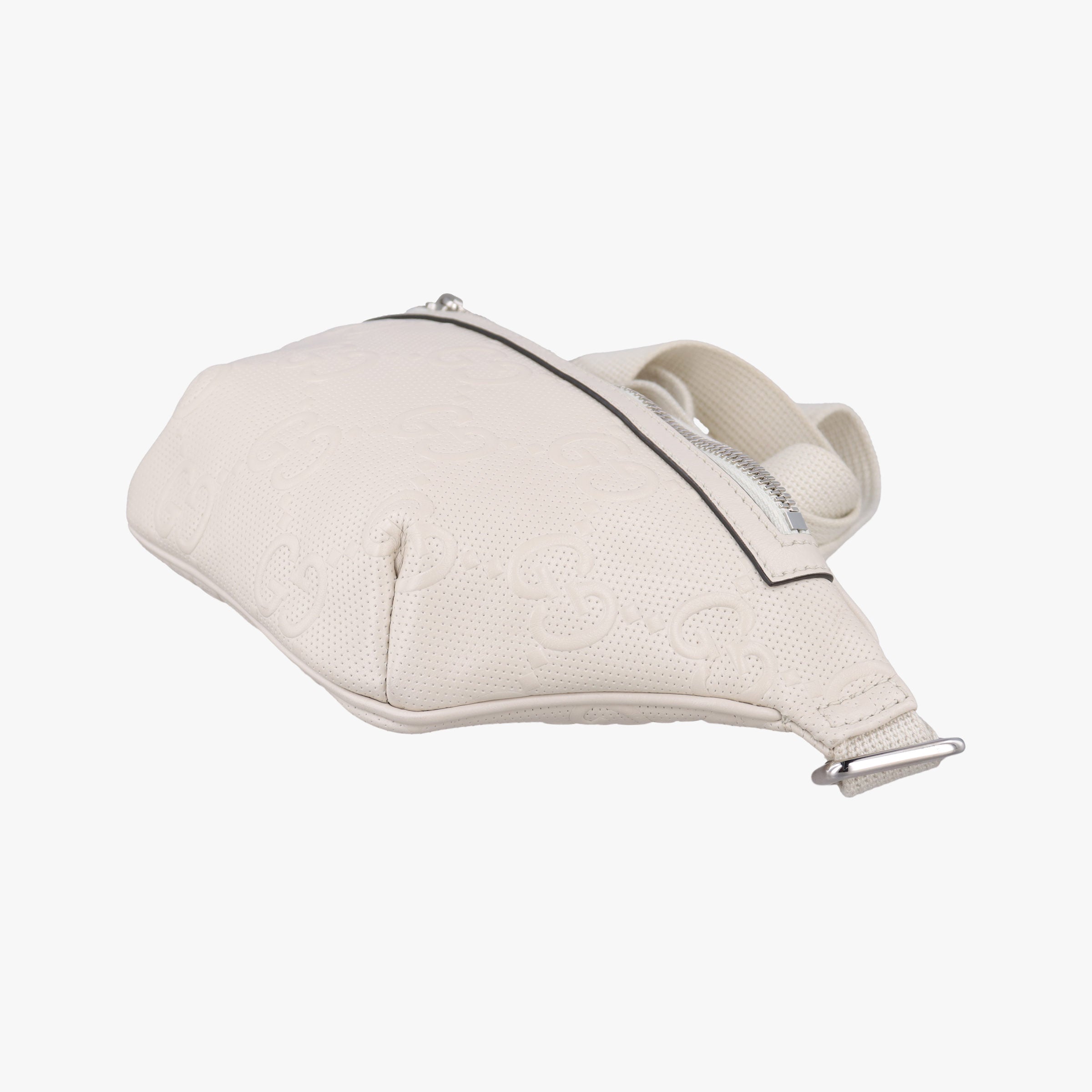 Vintage Gucci GG emboss White Leather 658582 bum bag/waist bag | stylenewstar