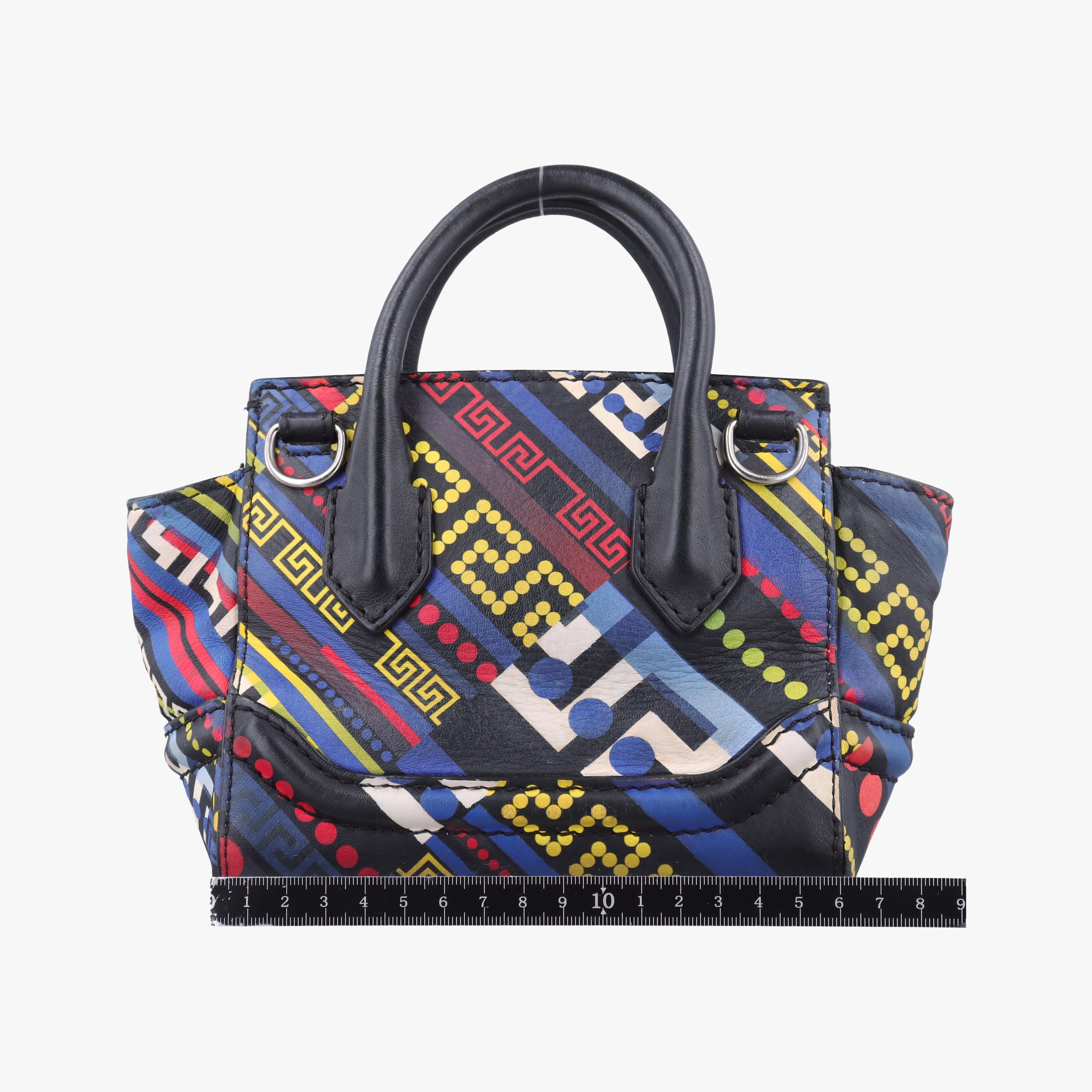 Vintage VERSACE Palazzo Empire Multicolor  Printed Calfskin Leather  shoulderbag | stylenewstar