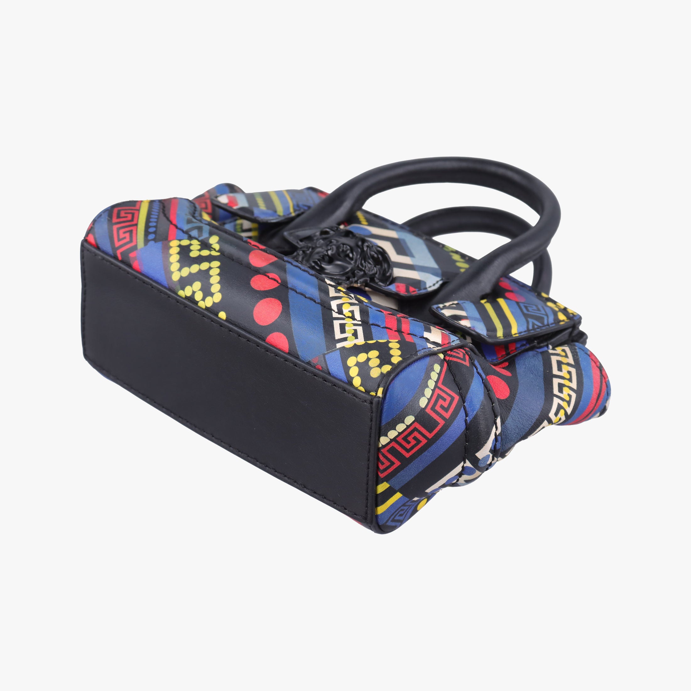 Vintage VERSACE Palazzo Empire Multicolor  Printed Calfskin Leather  shoulderbag | stylenewstar