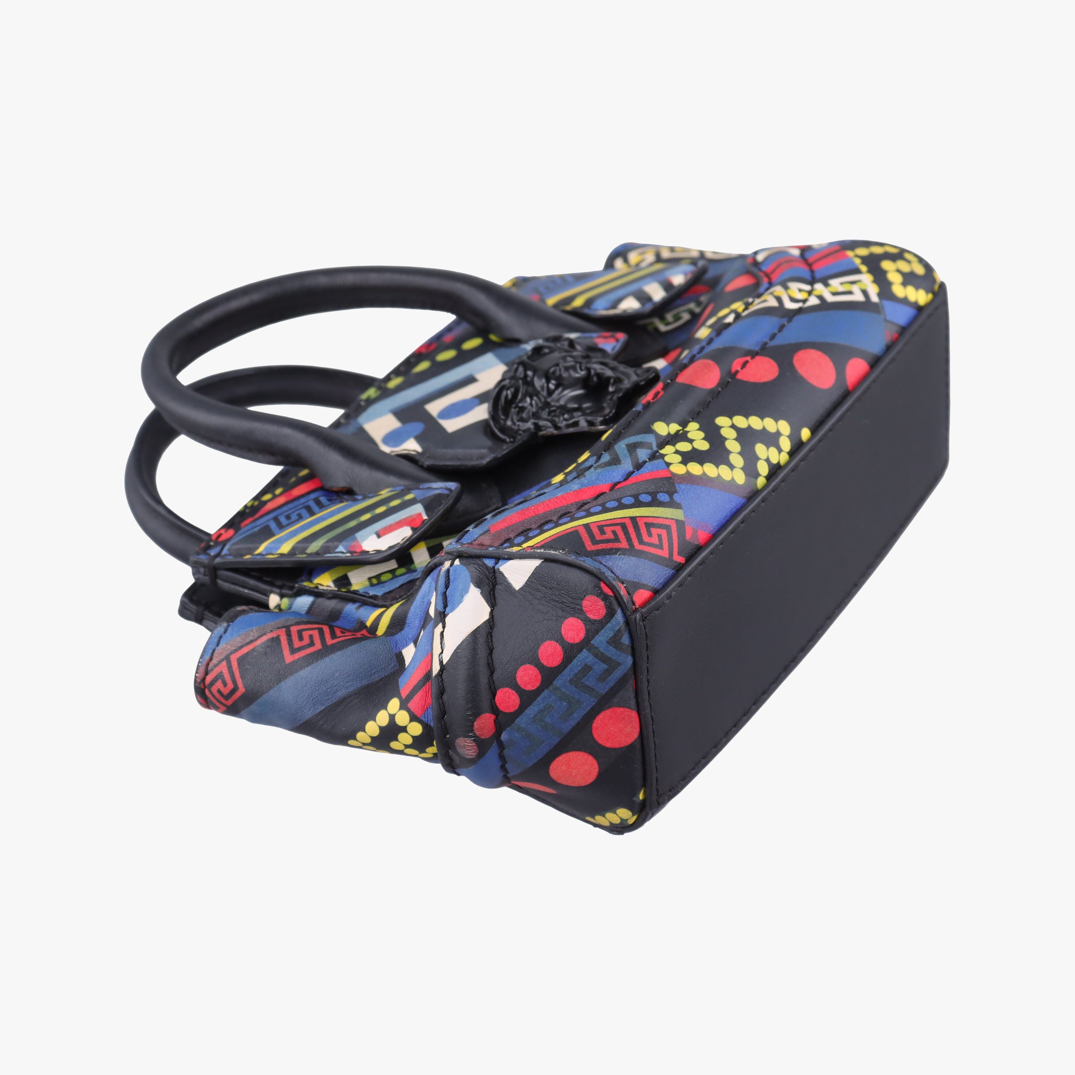 Vintage VERSACE Palazzo Empire Multicolor  Printed Calfskin Leather  shoulderbag | stylenewstar