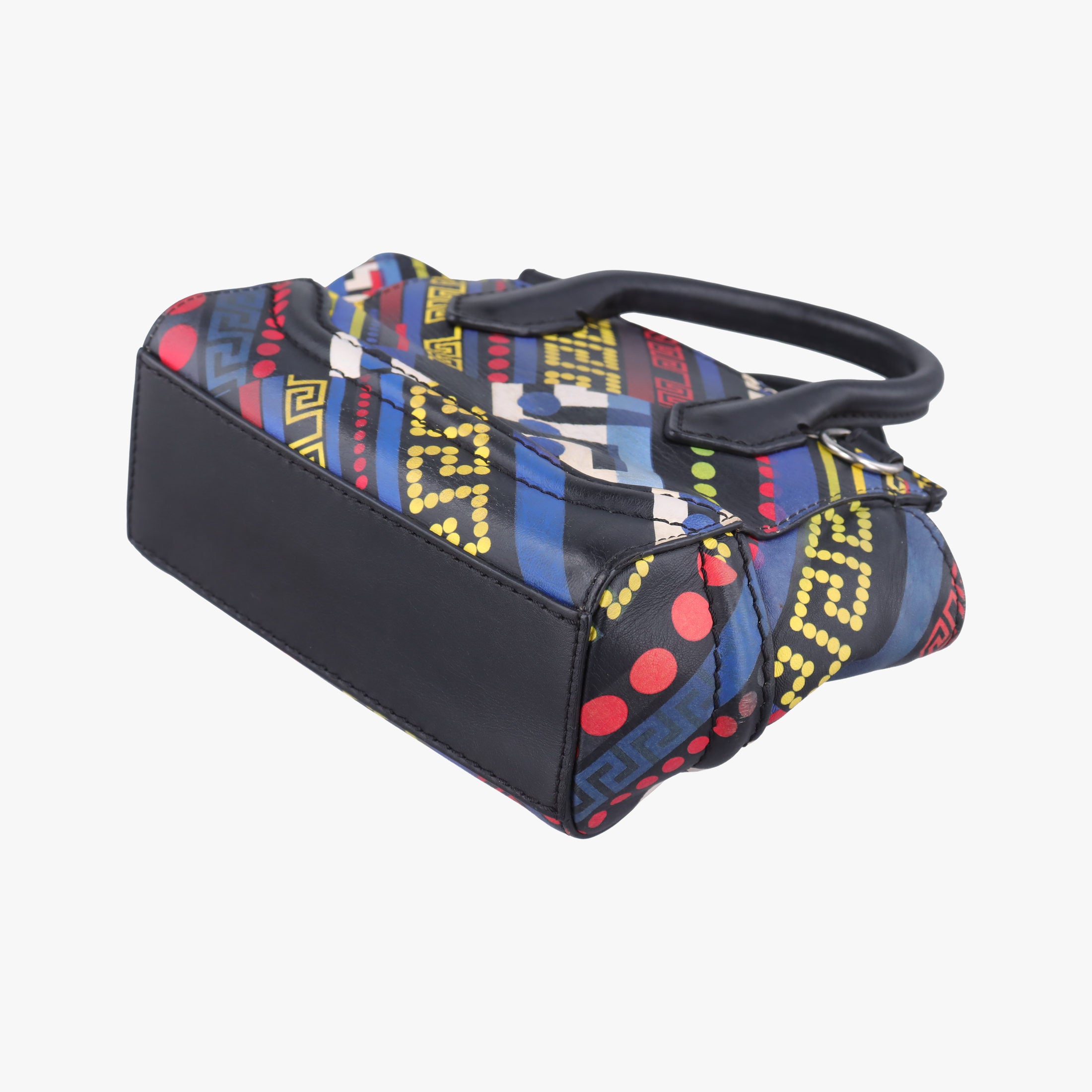 Vintage VERSACE Palazzo Empire Multicolor  Printed Calfskin Leather  shoulderbag | stylenewstar