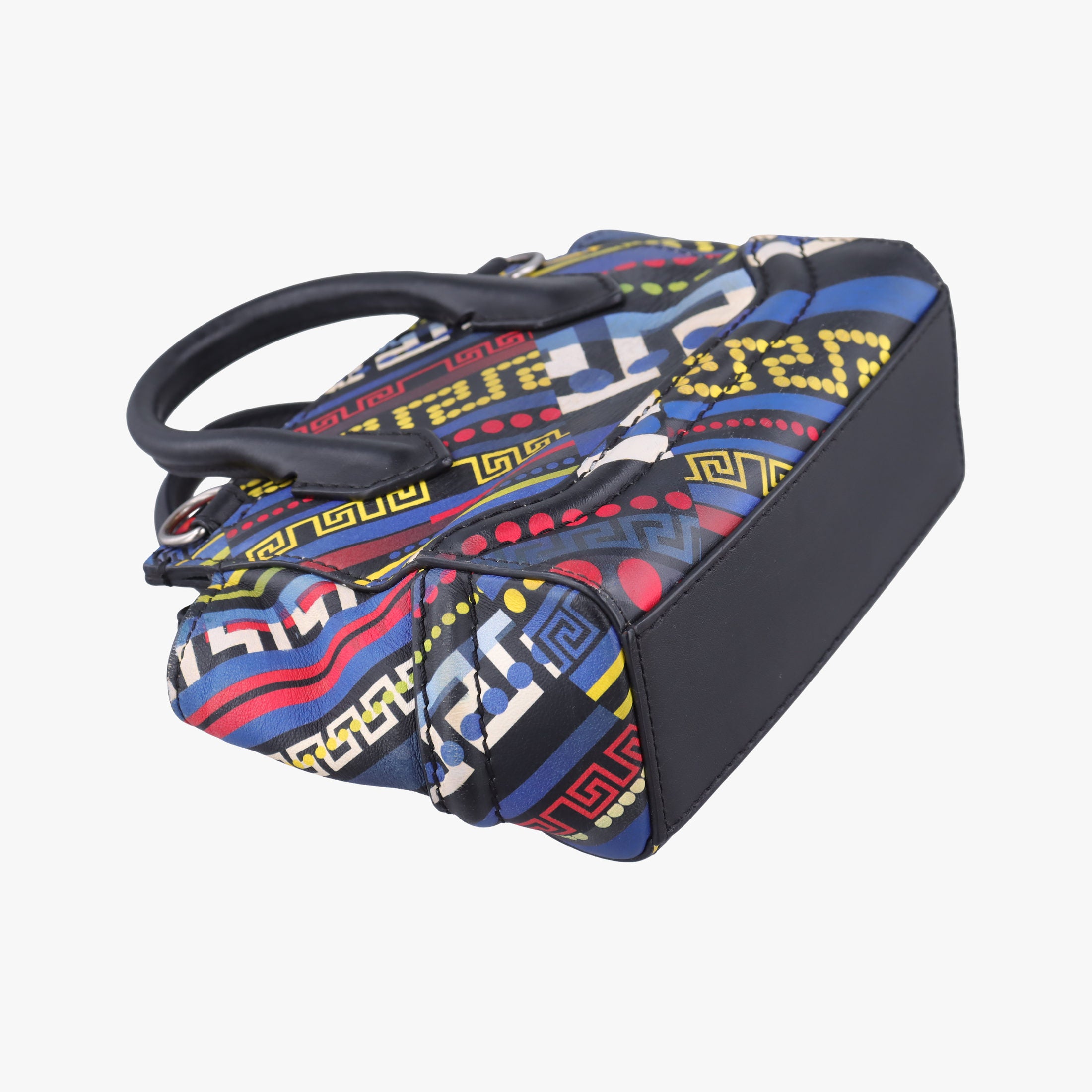 Vintage VERSACE Palazzo Empire Multicolor  Printed Calfskin Leather  shoulderbag | stylenewstar