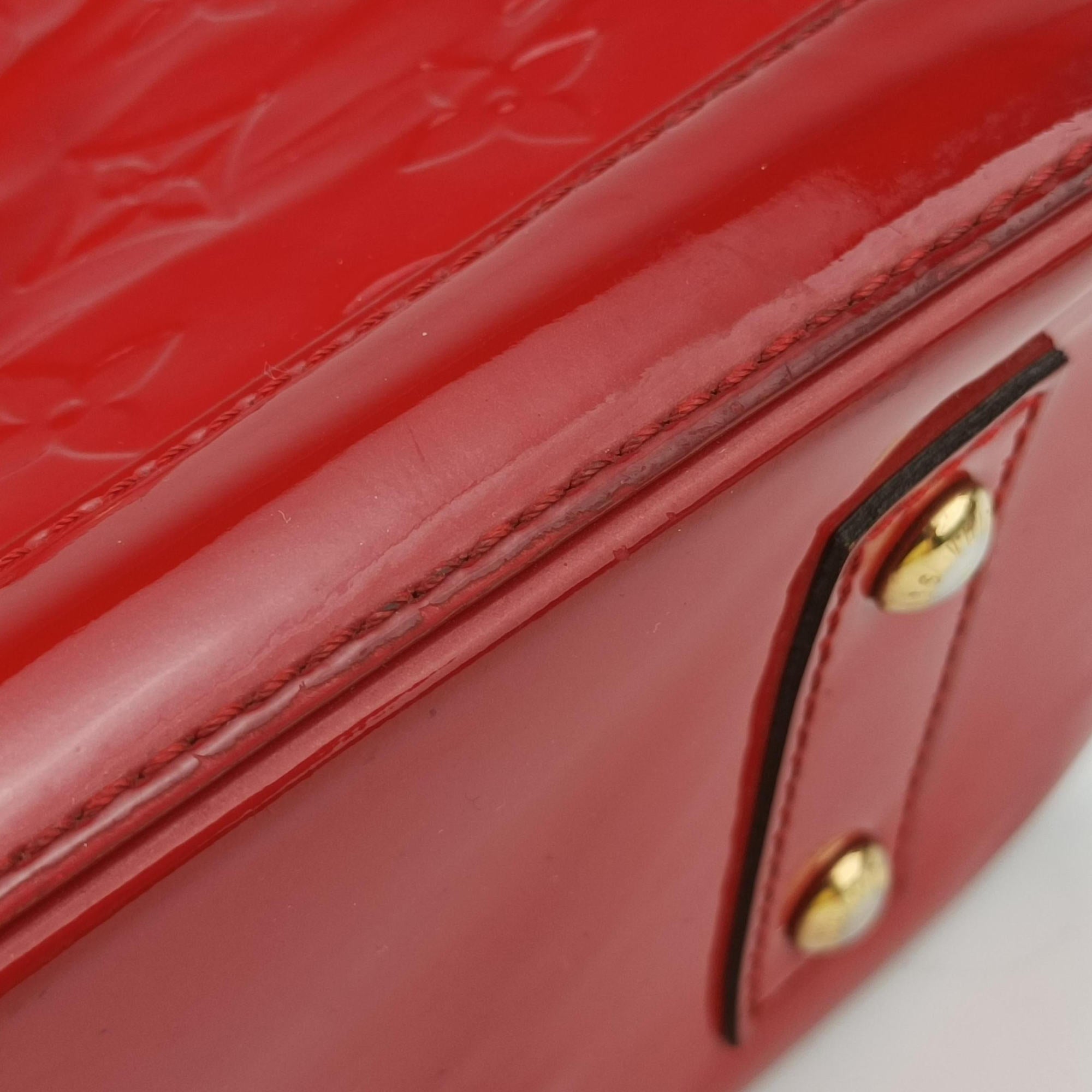 Pre-owned Louis Vuitton Alma BB CERISE Vernis M90174 shoulderbag | stylenewstar