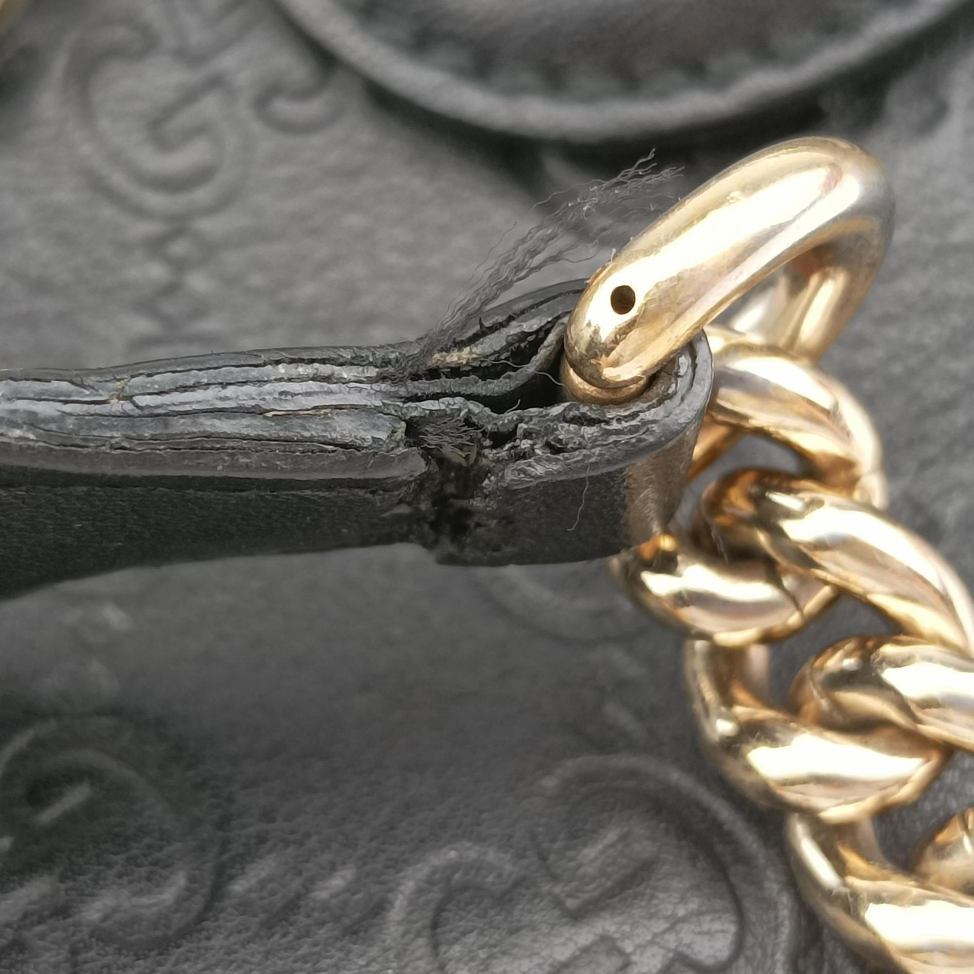Secondhand Gucci Emily Black Leather 295402 shoulderbag | stylenewstar