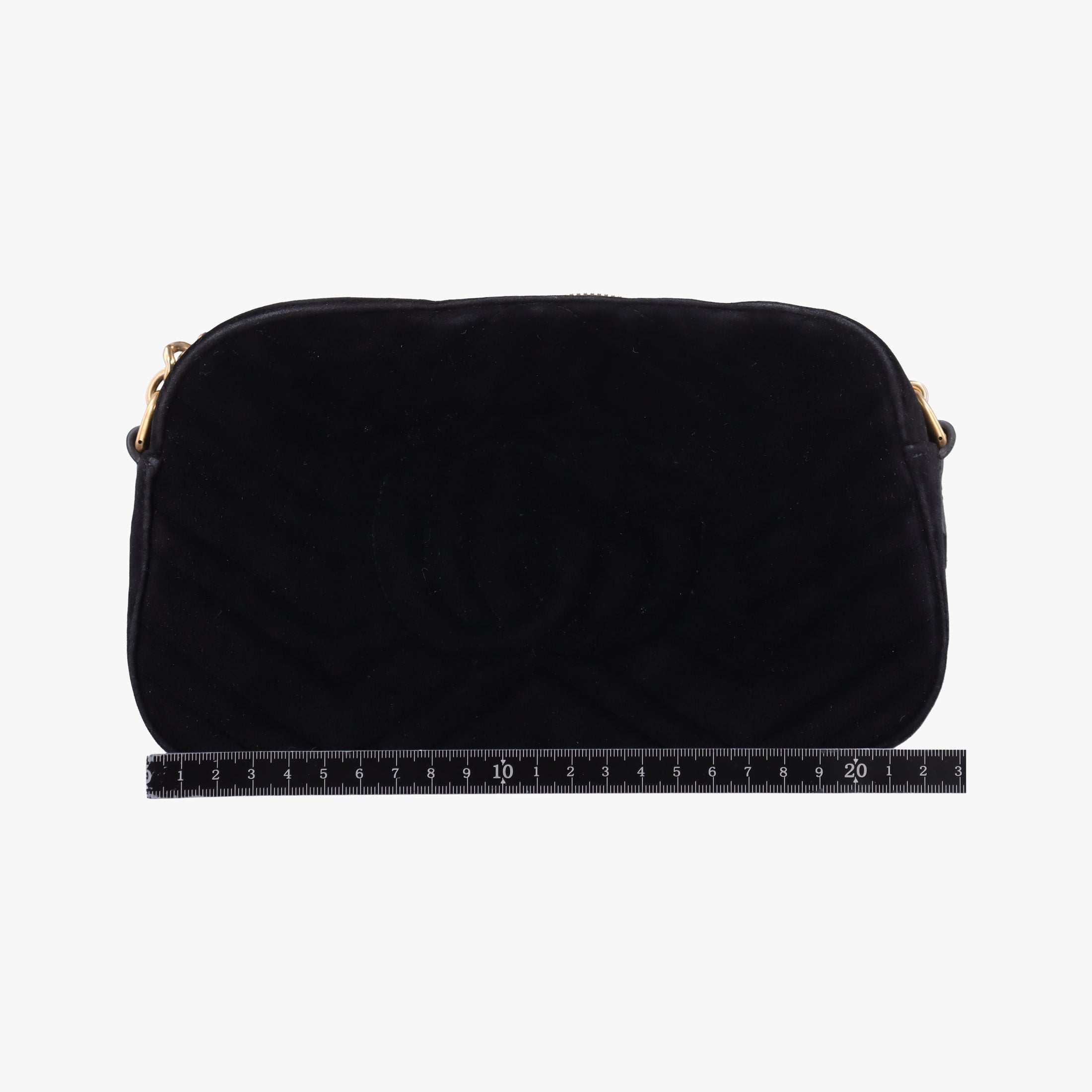 Pre-owned Gucci GG Marmont Black×Multicolour velour 447632 shoulderbag | stylenewstar