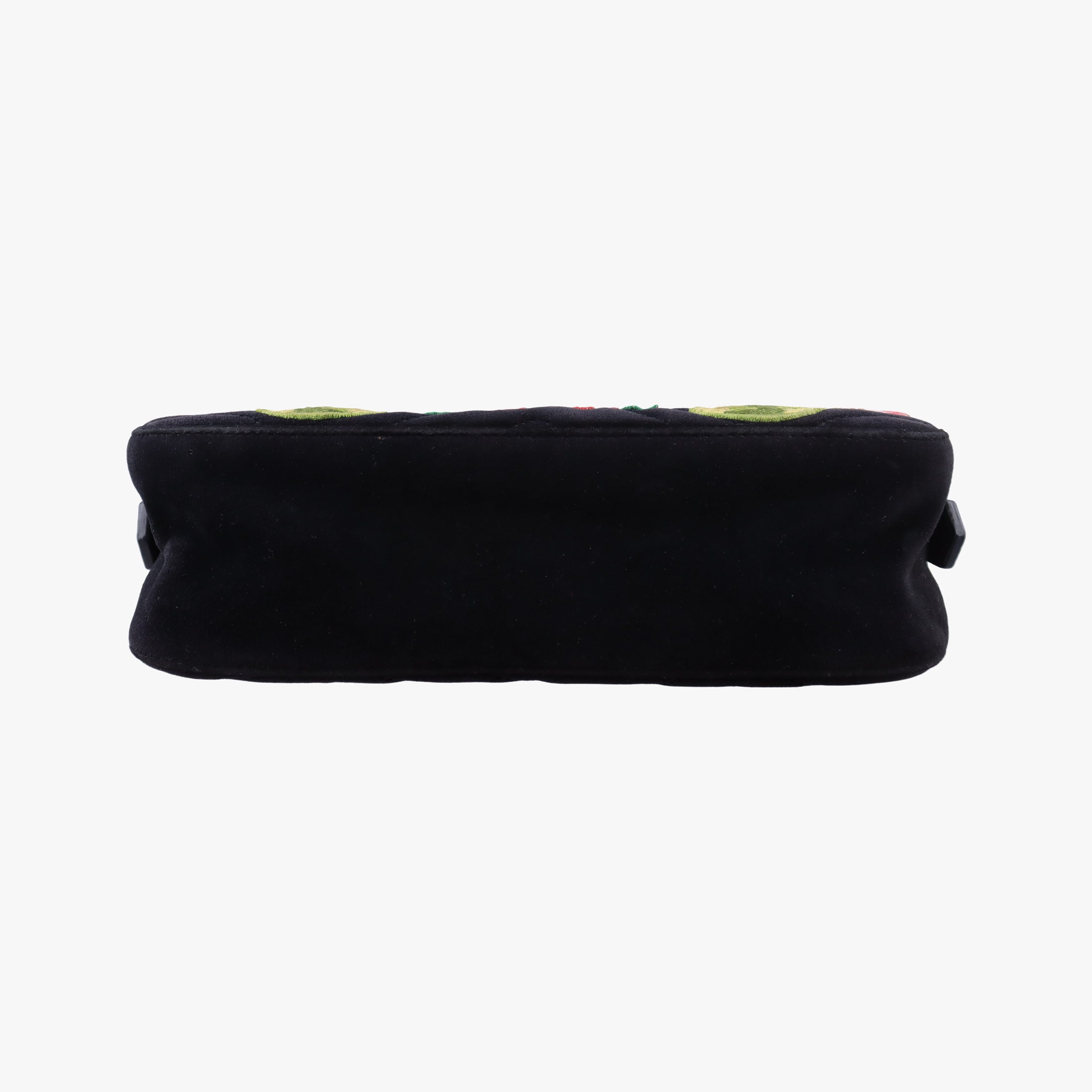 Pre-owned Gucci GG Marmont Black×Multicolour velour 447632 shoulderbag | stylenewstar