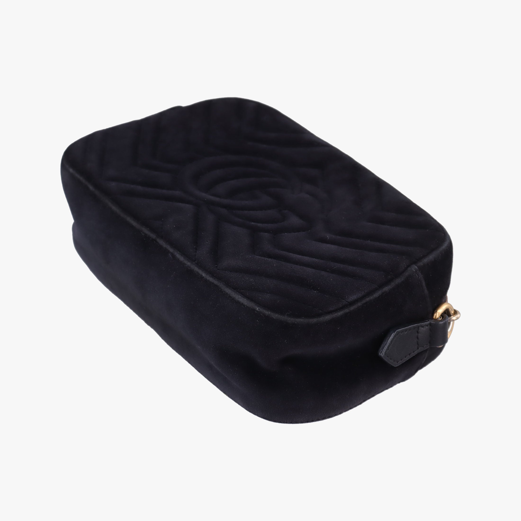 Pre-owned Gucci GG Marmont Black×Multicolour velour 447632 shoulderbag | stylenewstar