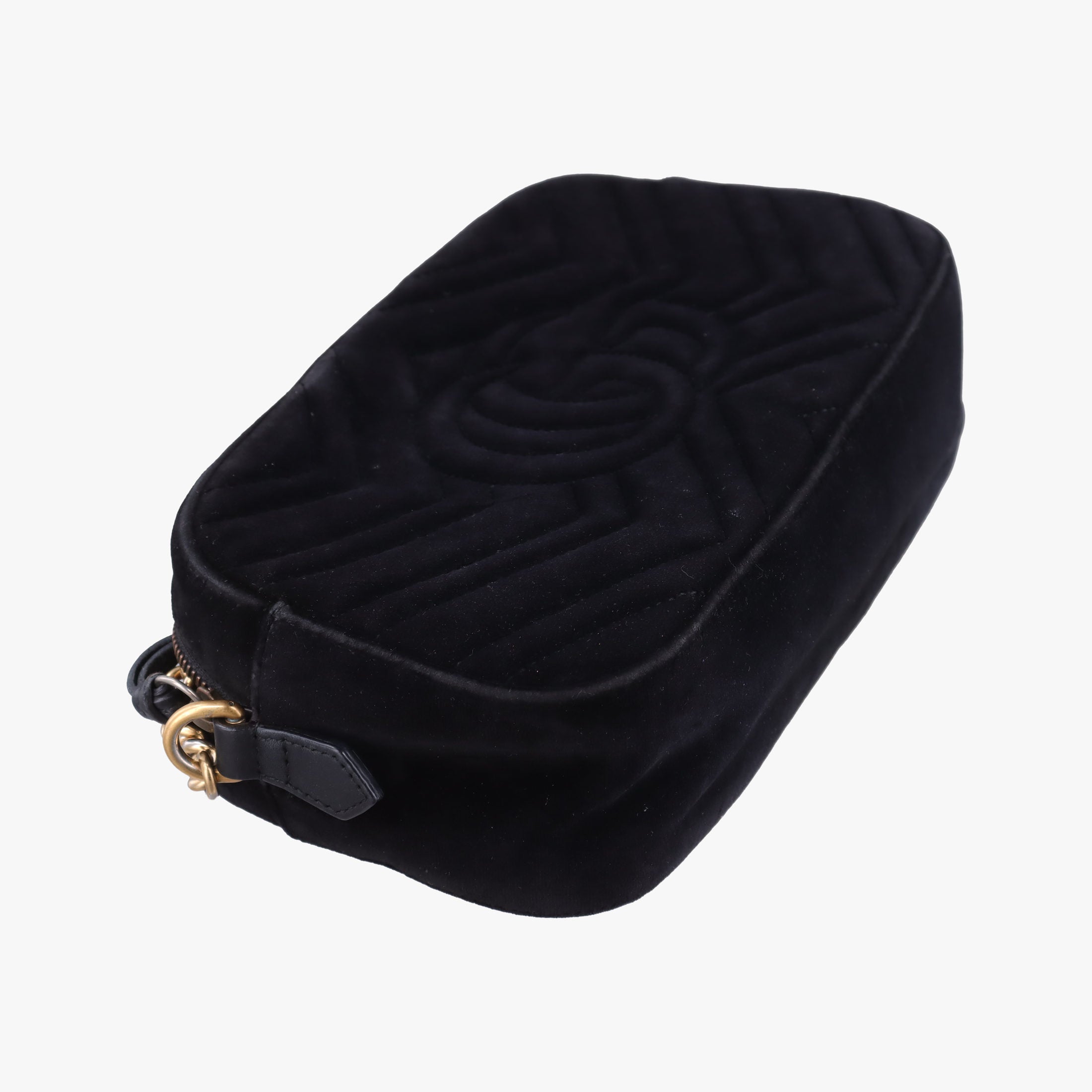 Pre-owned Gucci GG Marmont Black×Multicolour velour 447632 shoulderbag | stylenewstar