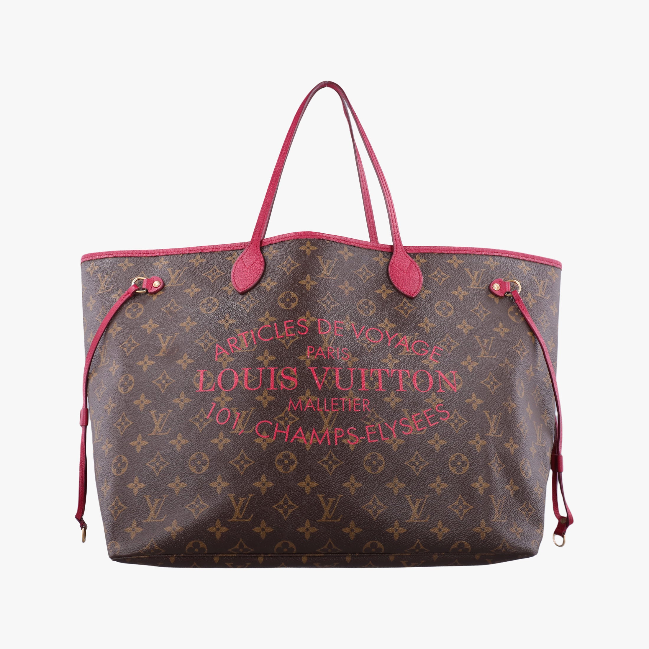 Pre-owned Louis Vuitton Neverfull GM Ikat Flower brown×ROSE INDIEN Monogram Canvas M40876 handbag | stylenewstar