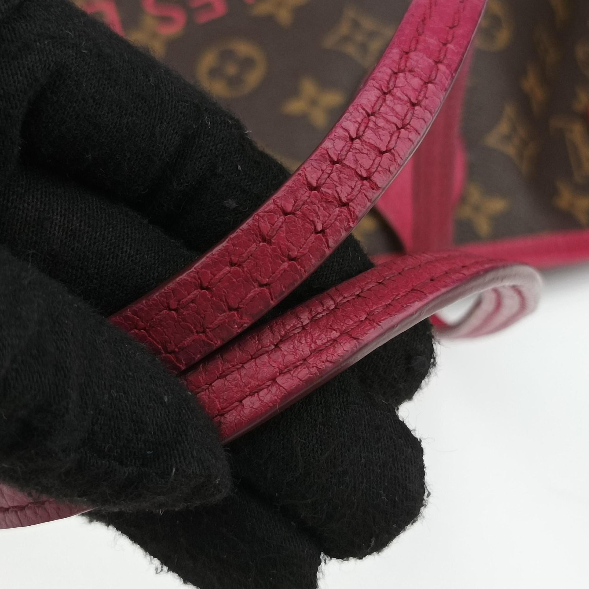 Pre-owned Louis Vuitton Neverfull GM Ikat Flower brown×ROSE INDIEN Monogram Canvas M40876 handbag | stylenewstar